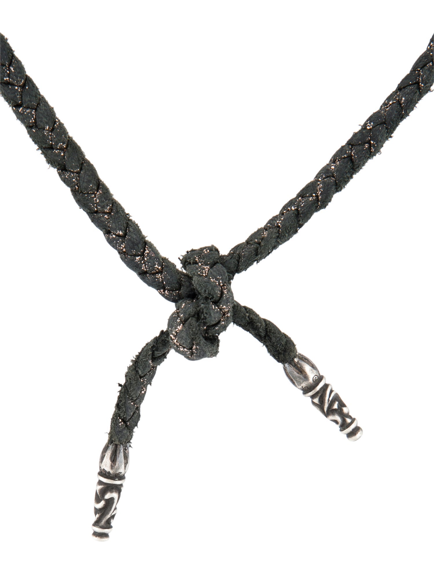 Chrome Hearts Leather Braided Necklace