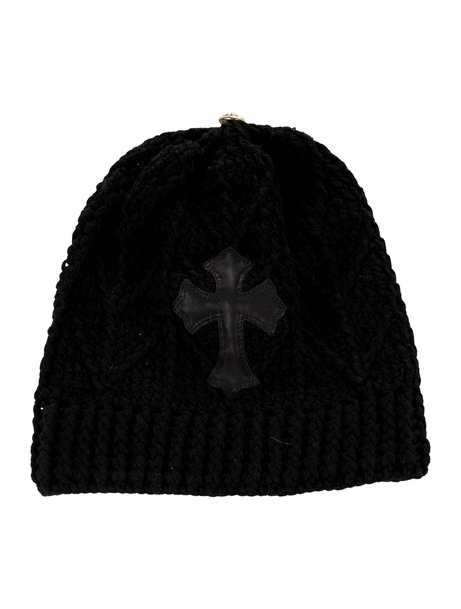 Chrome Hearts Cross Leather Patch Beanie