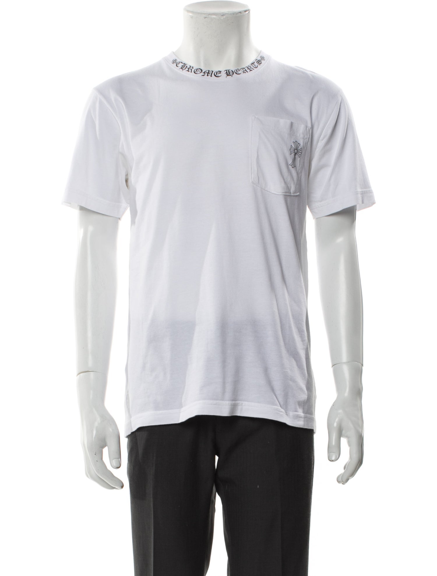 Chrome Hearts Neck Logo Cross Graphic Print T-Shirt