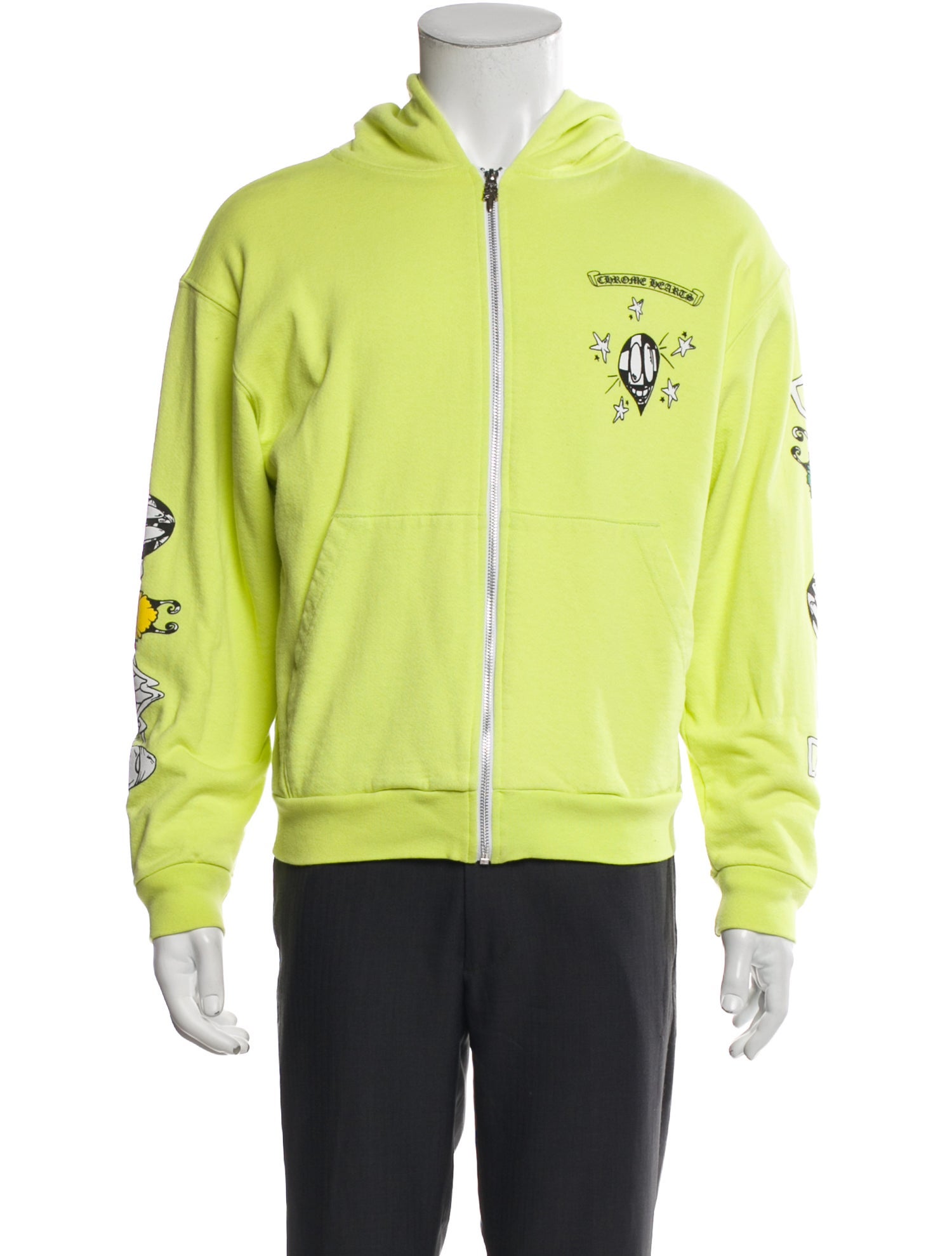 Chrome Hearts Matty Boy Thermal Lined Graphic Print Hoodie