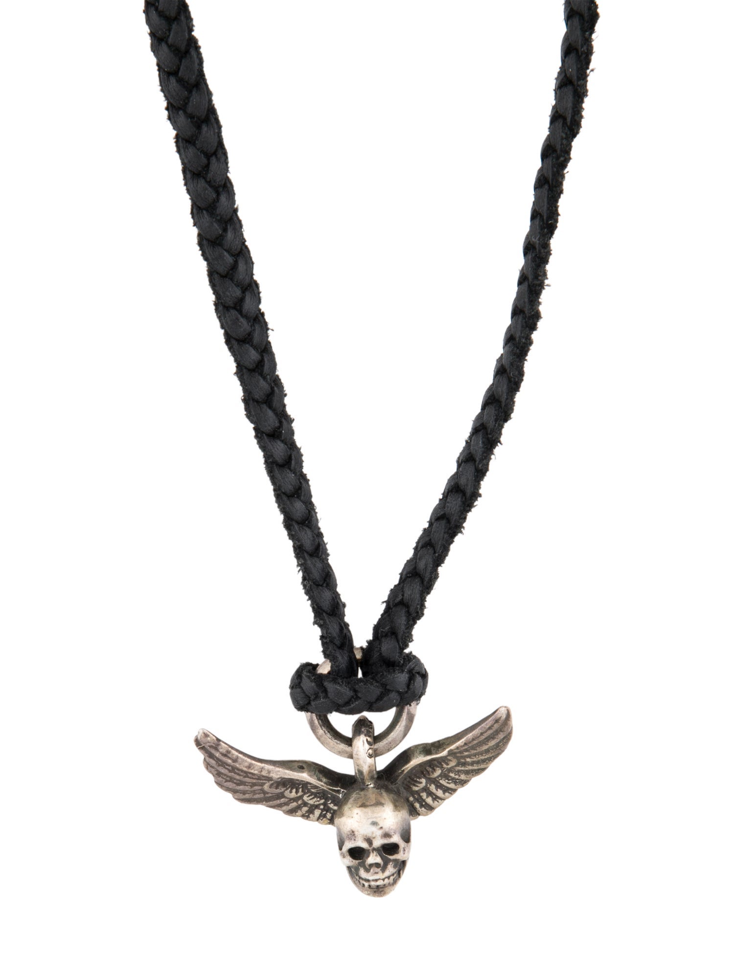 Chrome Hearts Foti Mahalia Winged Skull Pendant Necklace