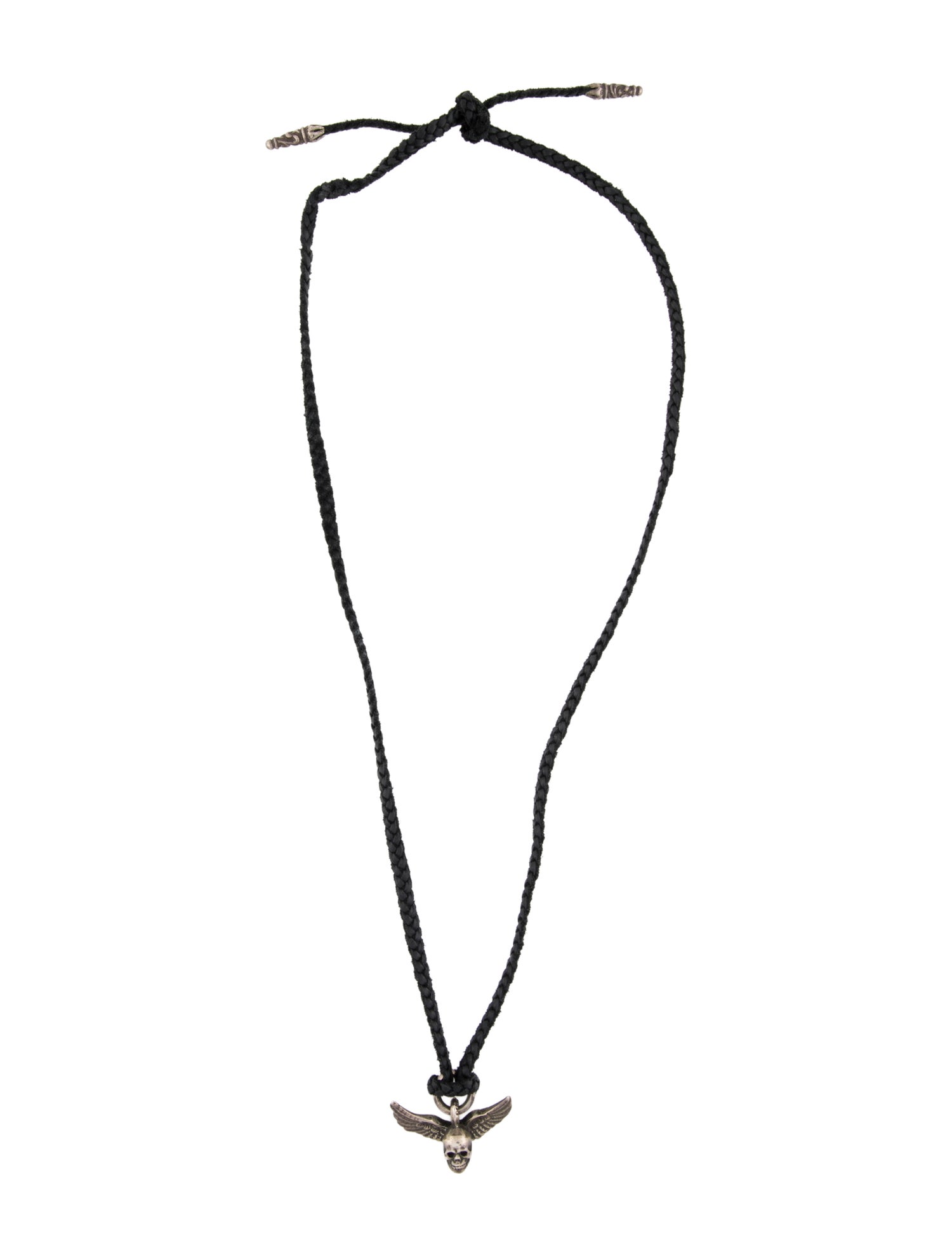 Chrome Hearts Foti Mahalia Winged Skull Pendant Necklace