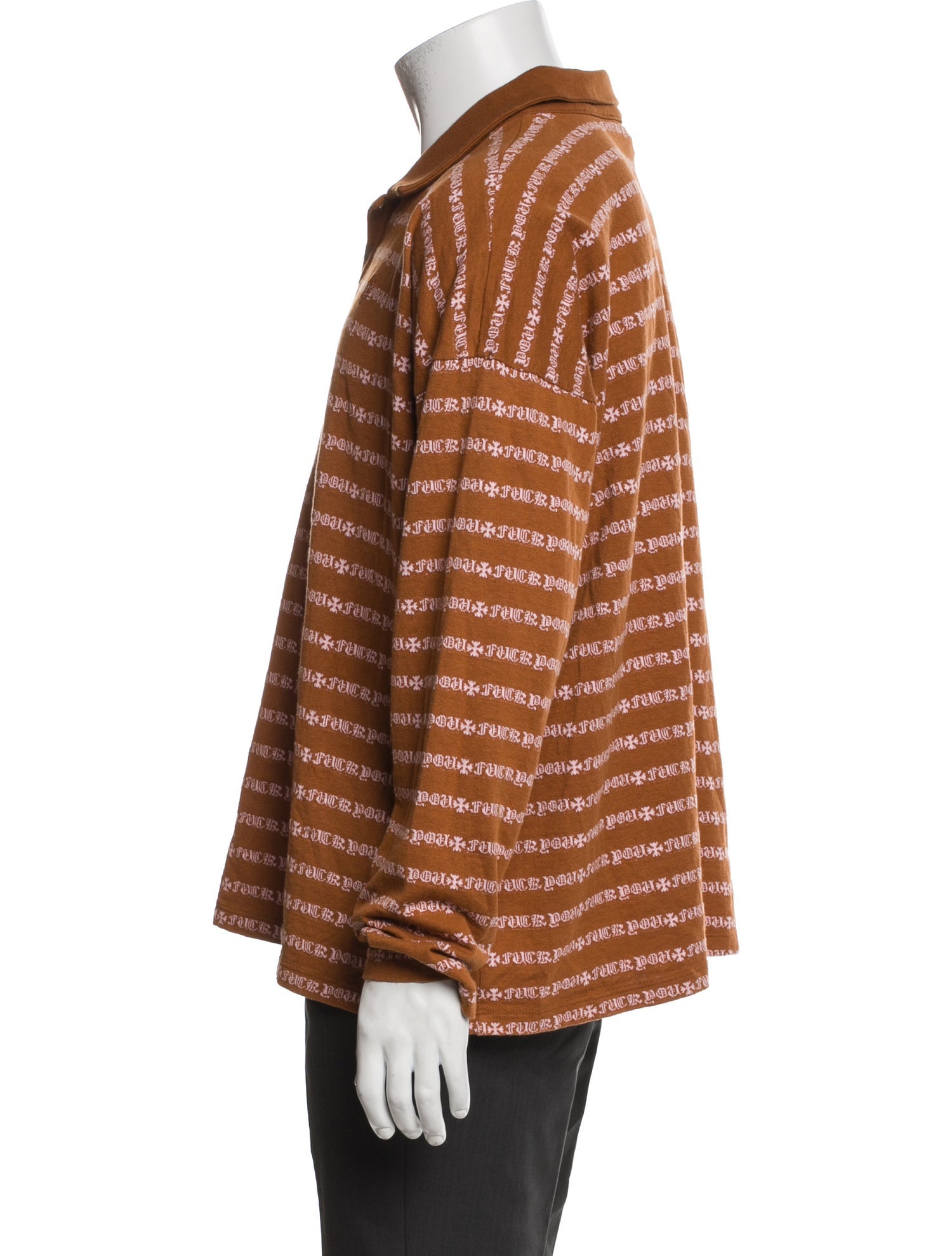 Chrome Hearts Teens From Mars Striped Polo Shirt