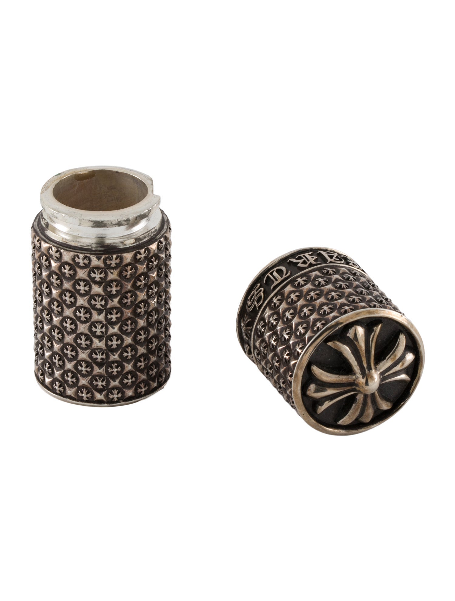 Chrome Hearts Sterling CH Plus Matchstick Holder