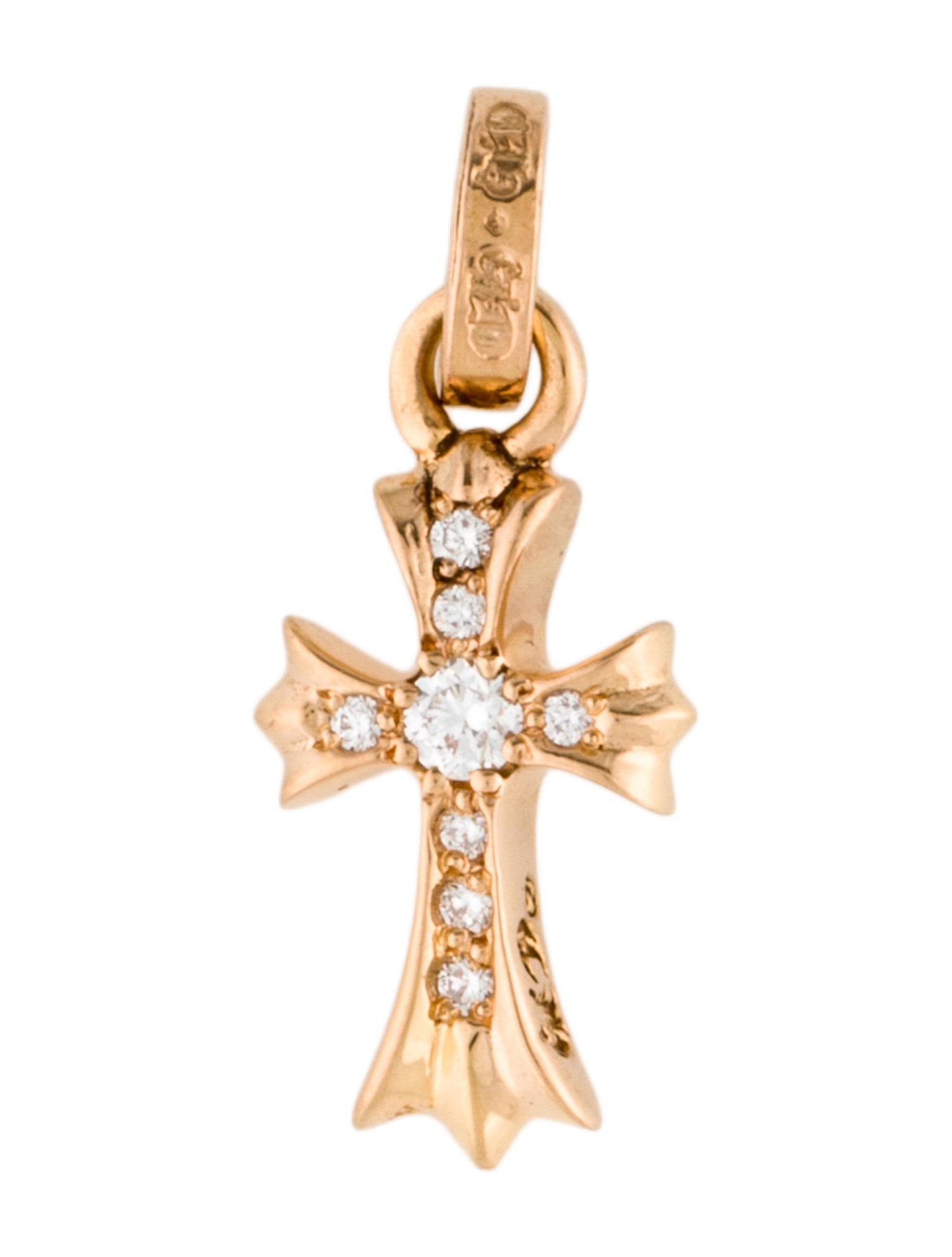 Chrome Hearts 22K Diamond Cross Pendant