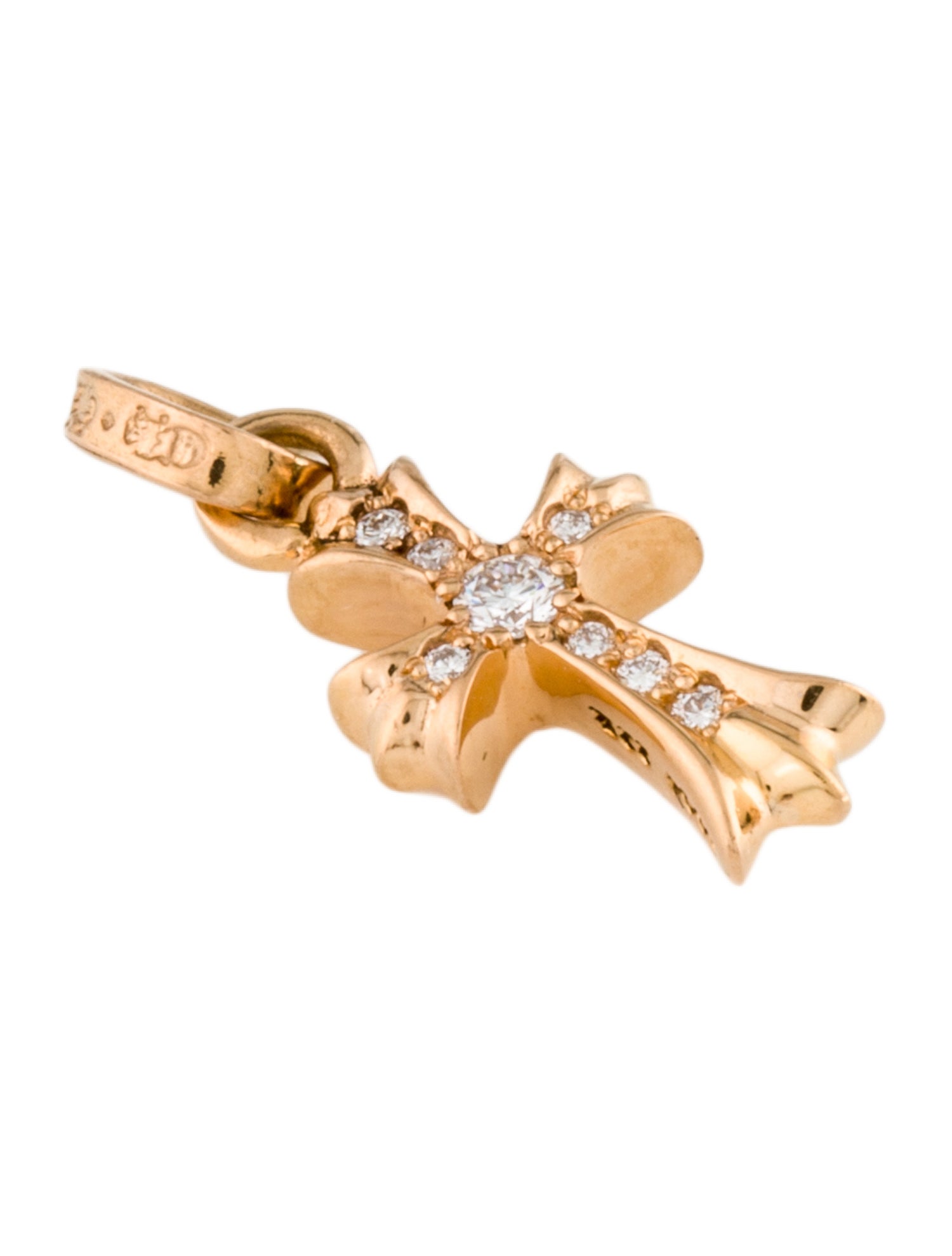 Chrome Hearts 22K Diamond Cross Pendant