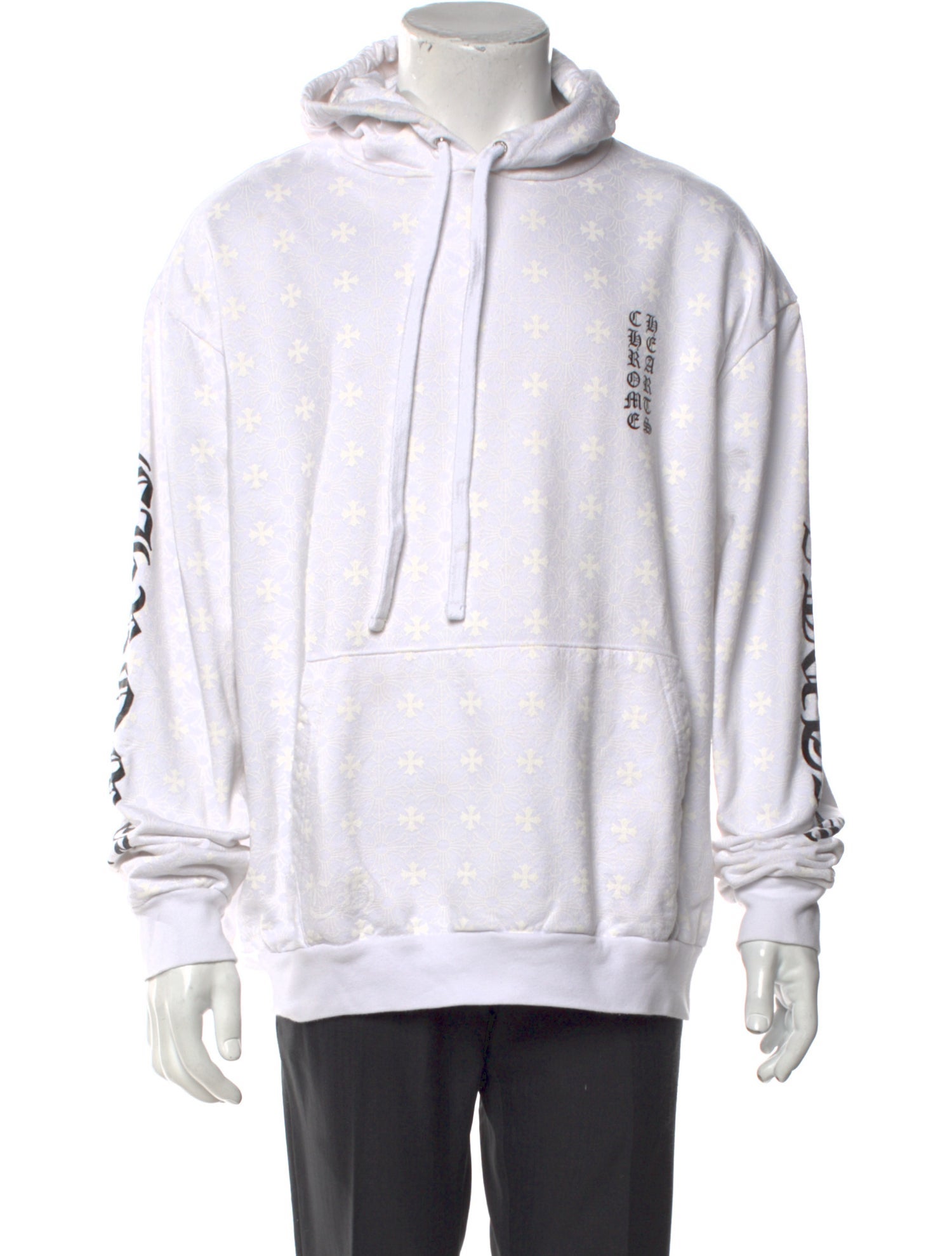 Chrome Hearts Signature Logo All-Over Logo Hoodie