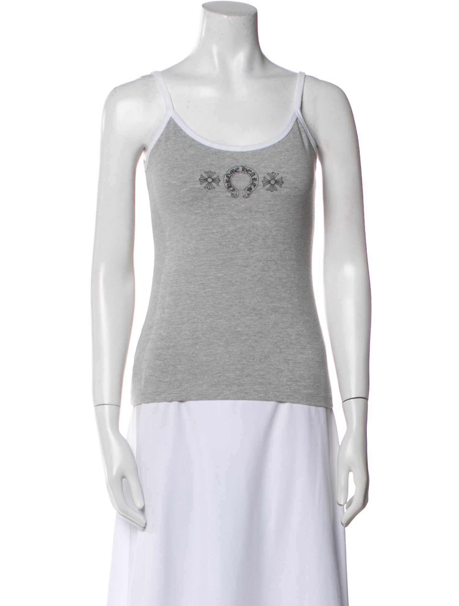 Chrome Hearts Graphic Print Scoop Neck Top