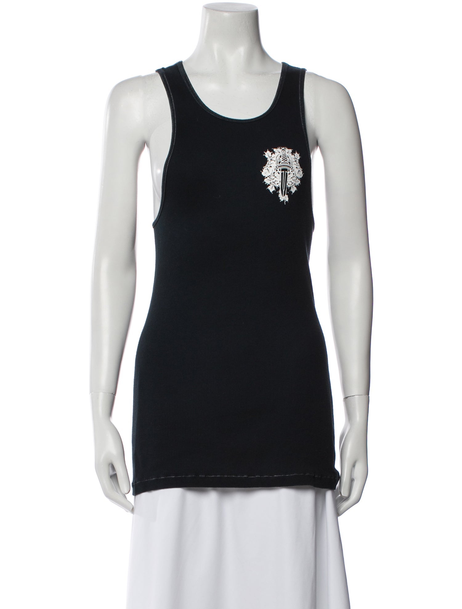 Chrome Hearts Scoop Neck Sleeveless Top