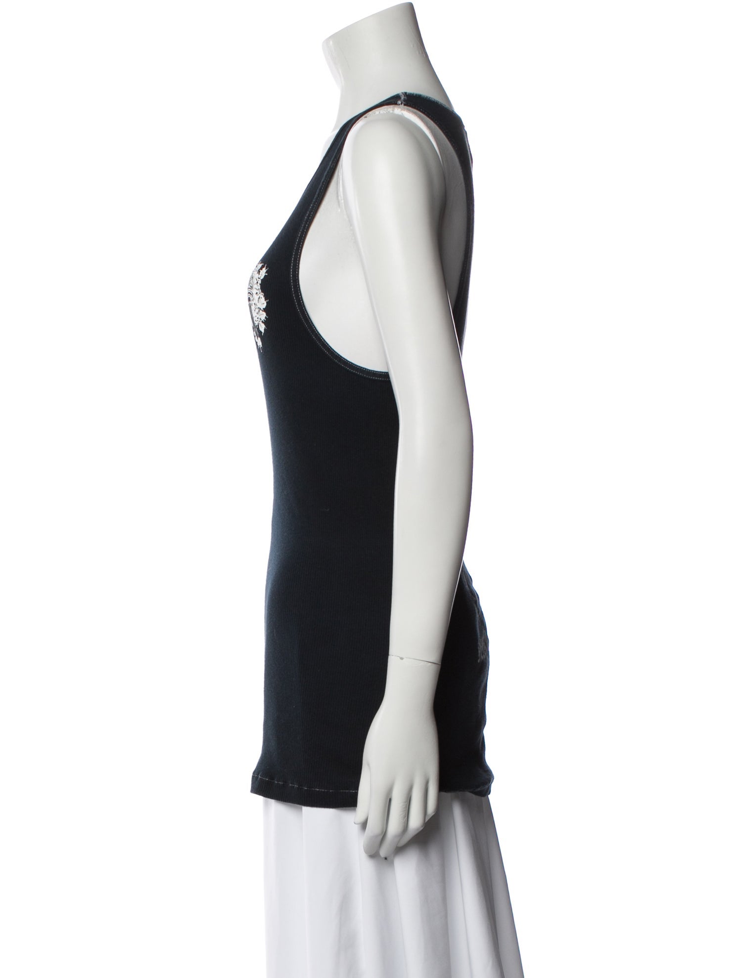 Chrome Hearts Scoop Neck Sleeveless Top