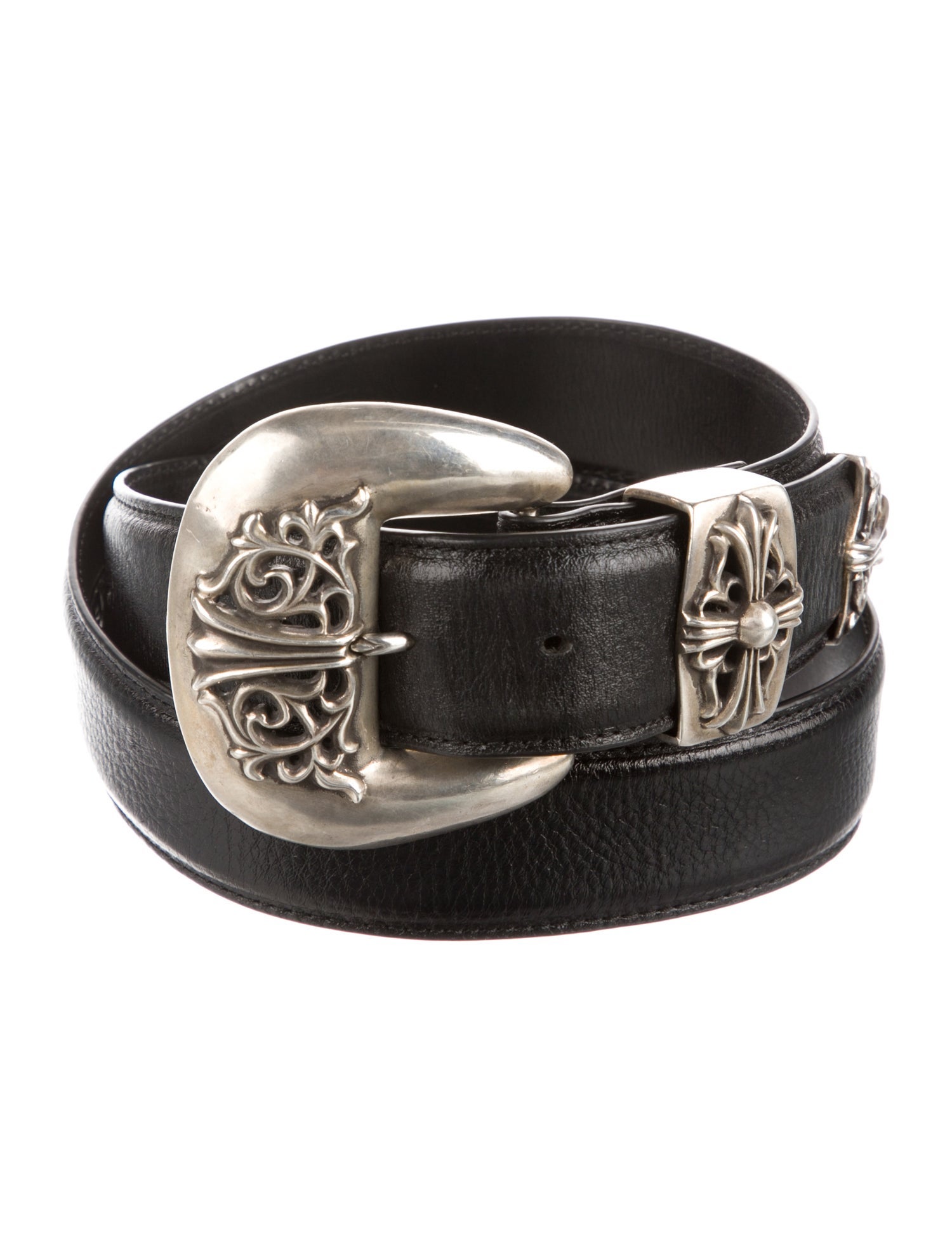 Chrome Hearts 3-Piece Western Leather Waist Belt