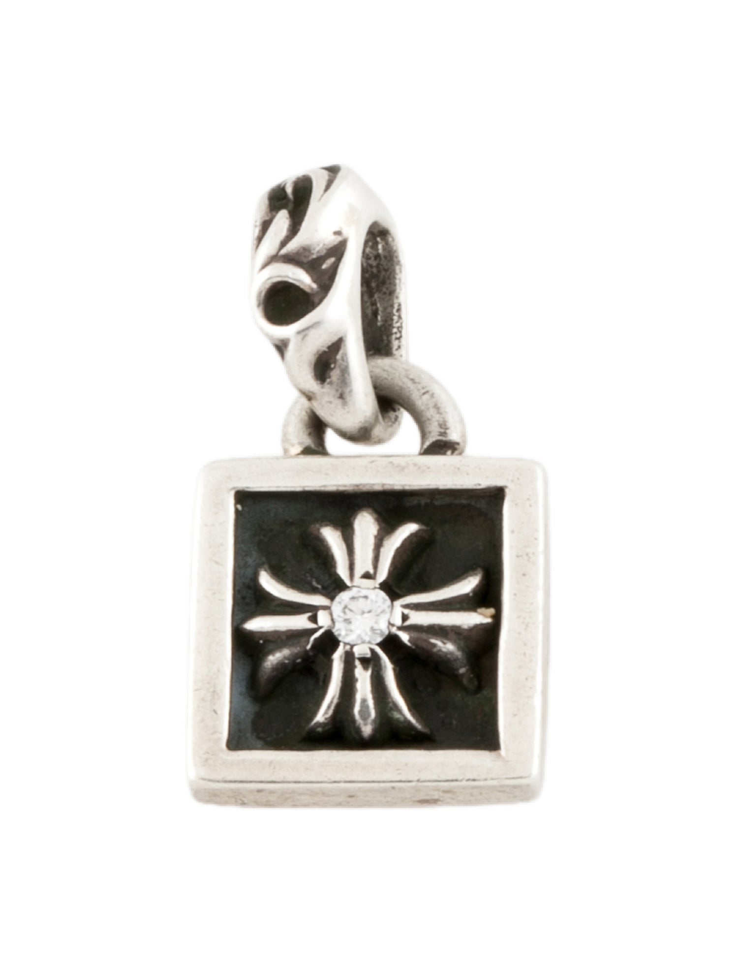 Chrome Hearts Diamond Maltese Cross Pendant