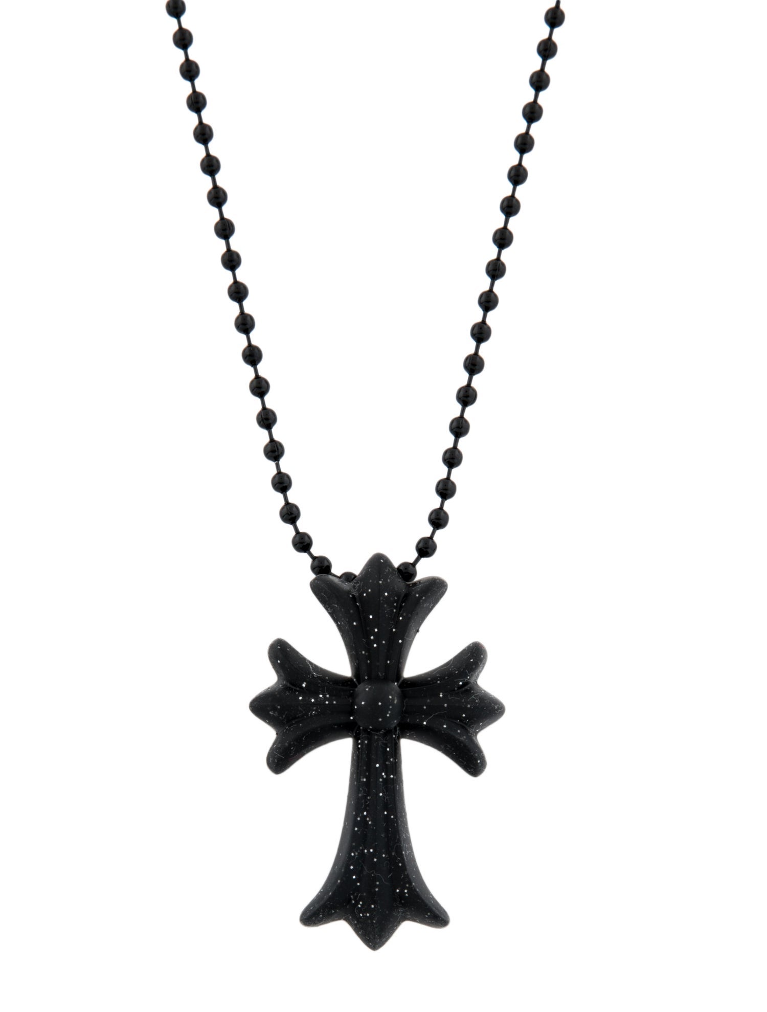 Chrome Hearts Silichrome Cross Pendant Necklace