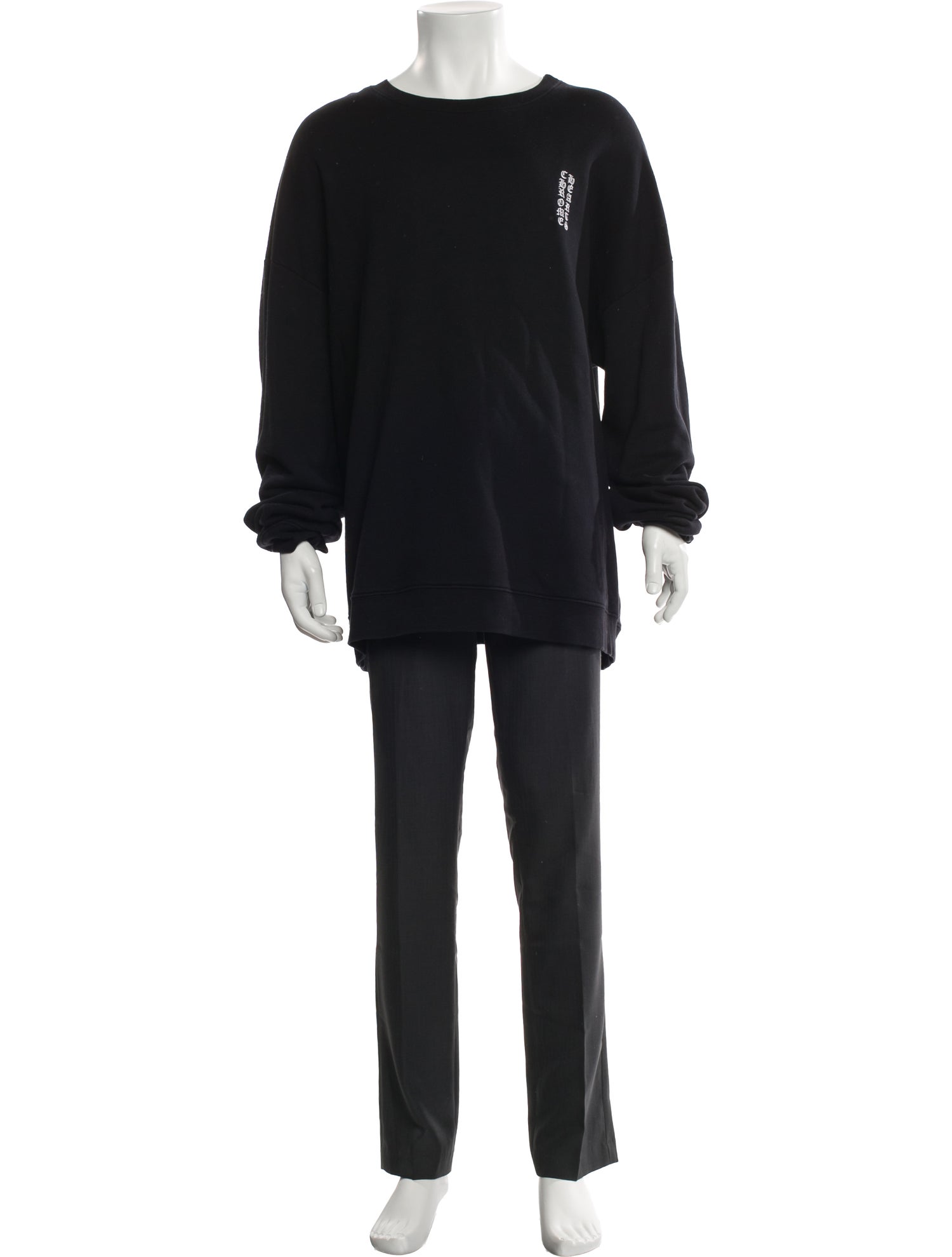 Chrome Hearts Vertical Logo Graphic Print Pullover