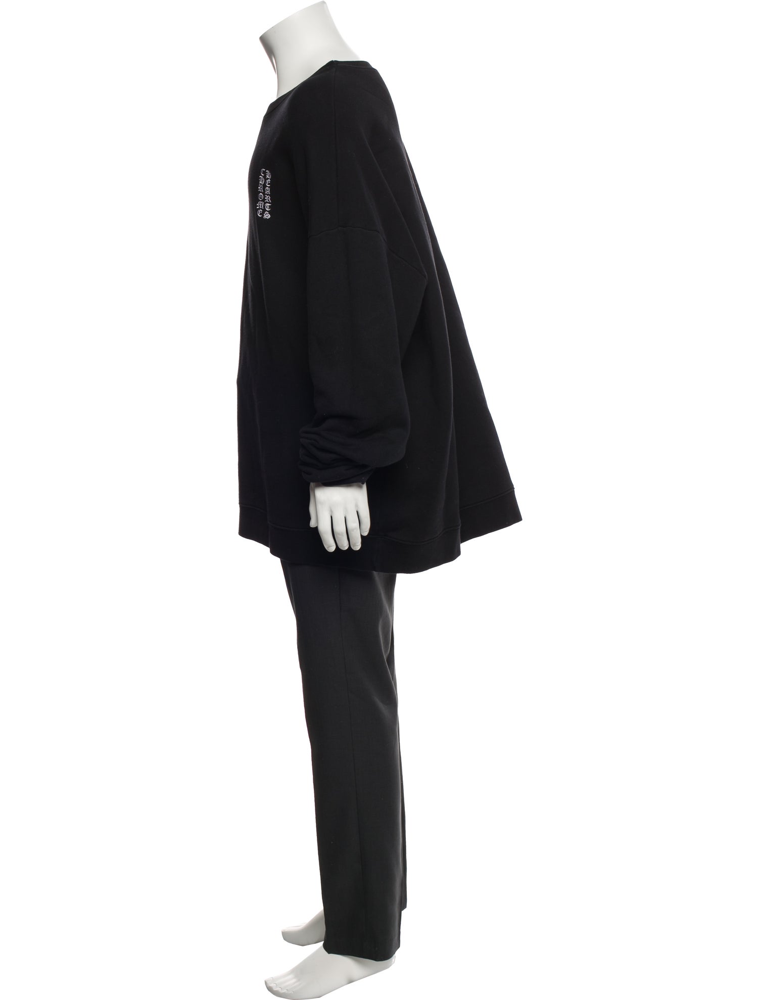 Chrome Hearts Vertical Logo Graphic Print Pullover