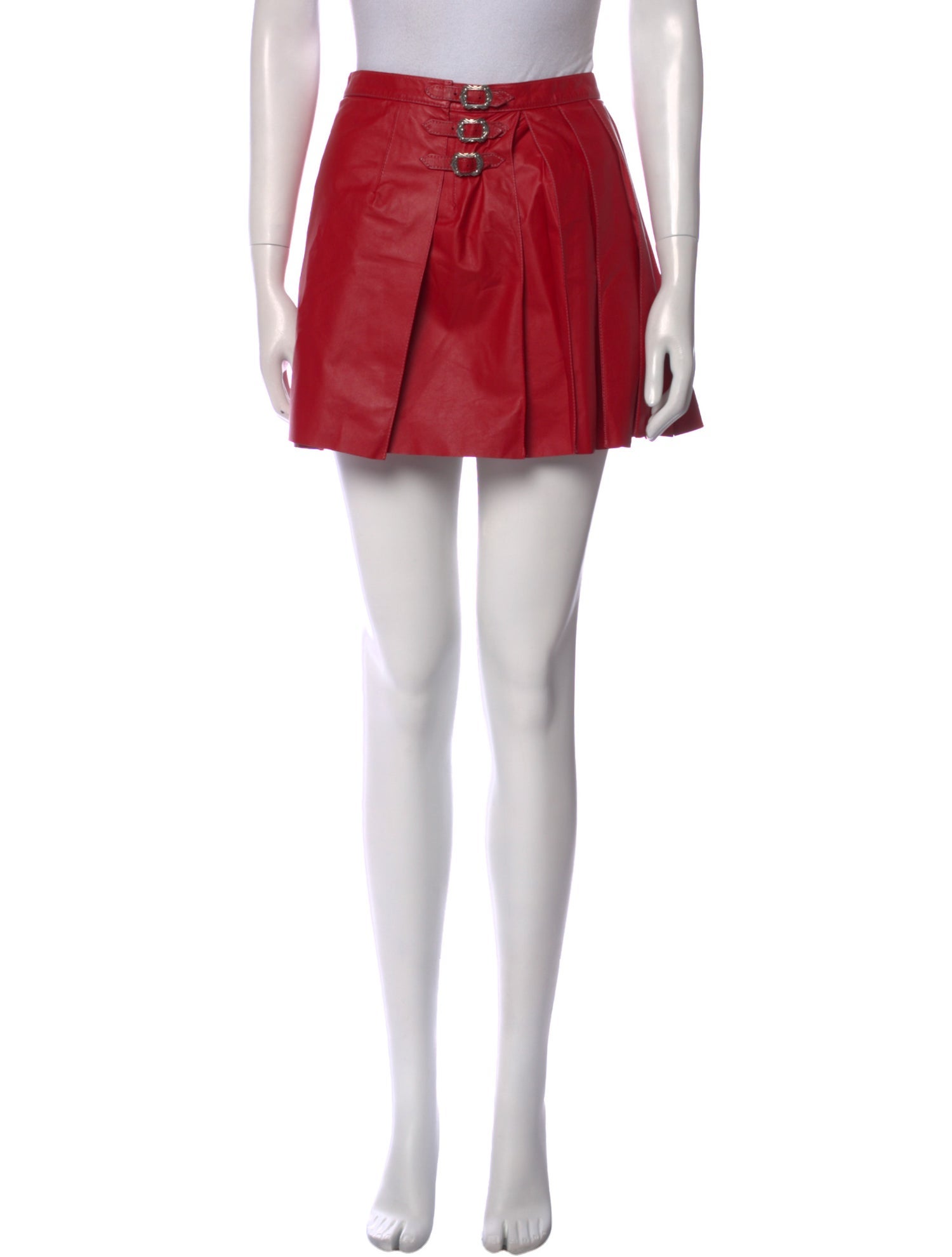 Chrome Hearts Leather Mini Skirt