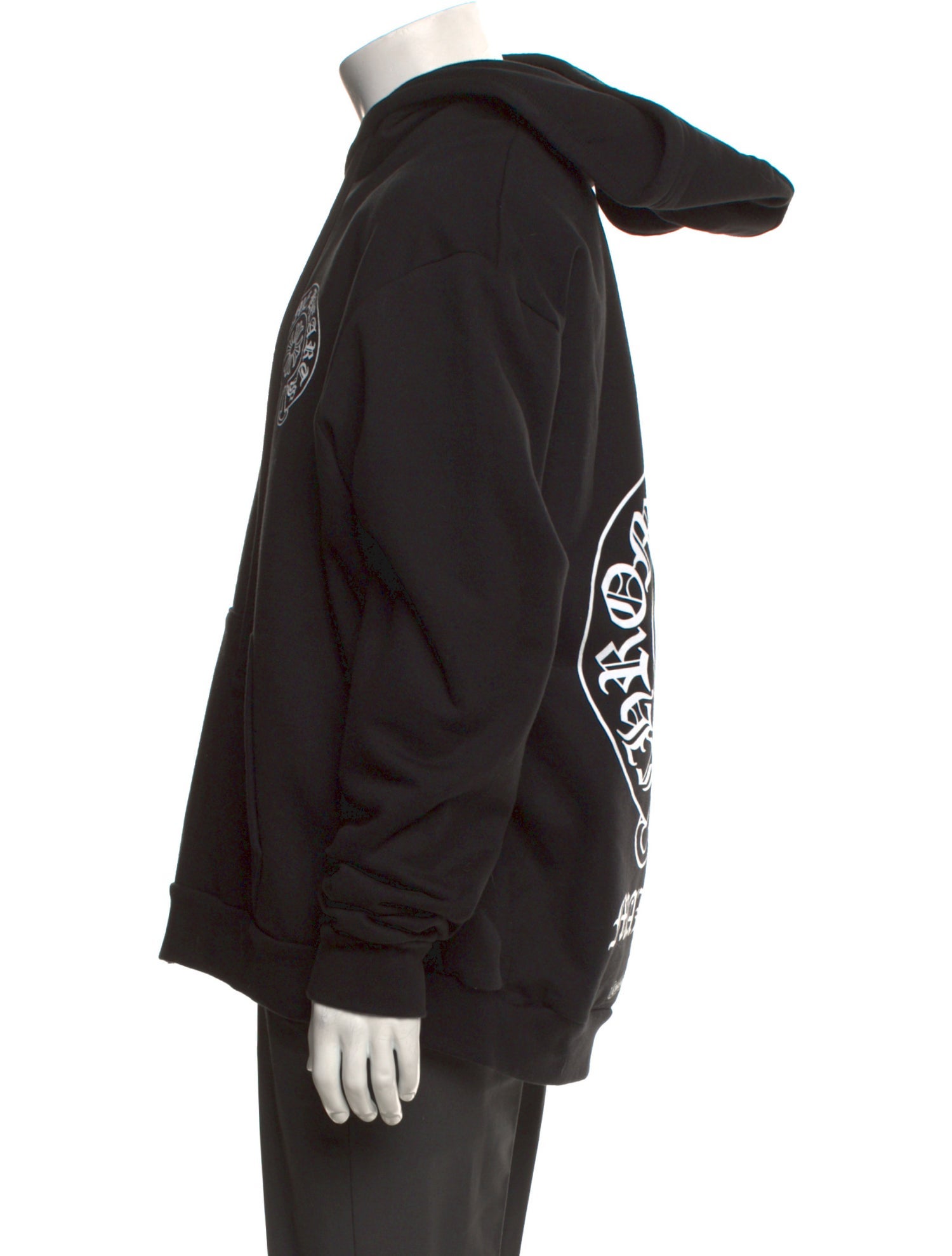 Chrome Hearts Malibu Horseshoe Logo Zip Up Graphic Print Hoodie
