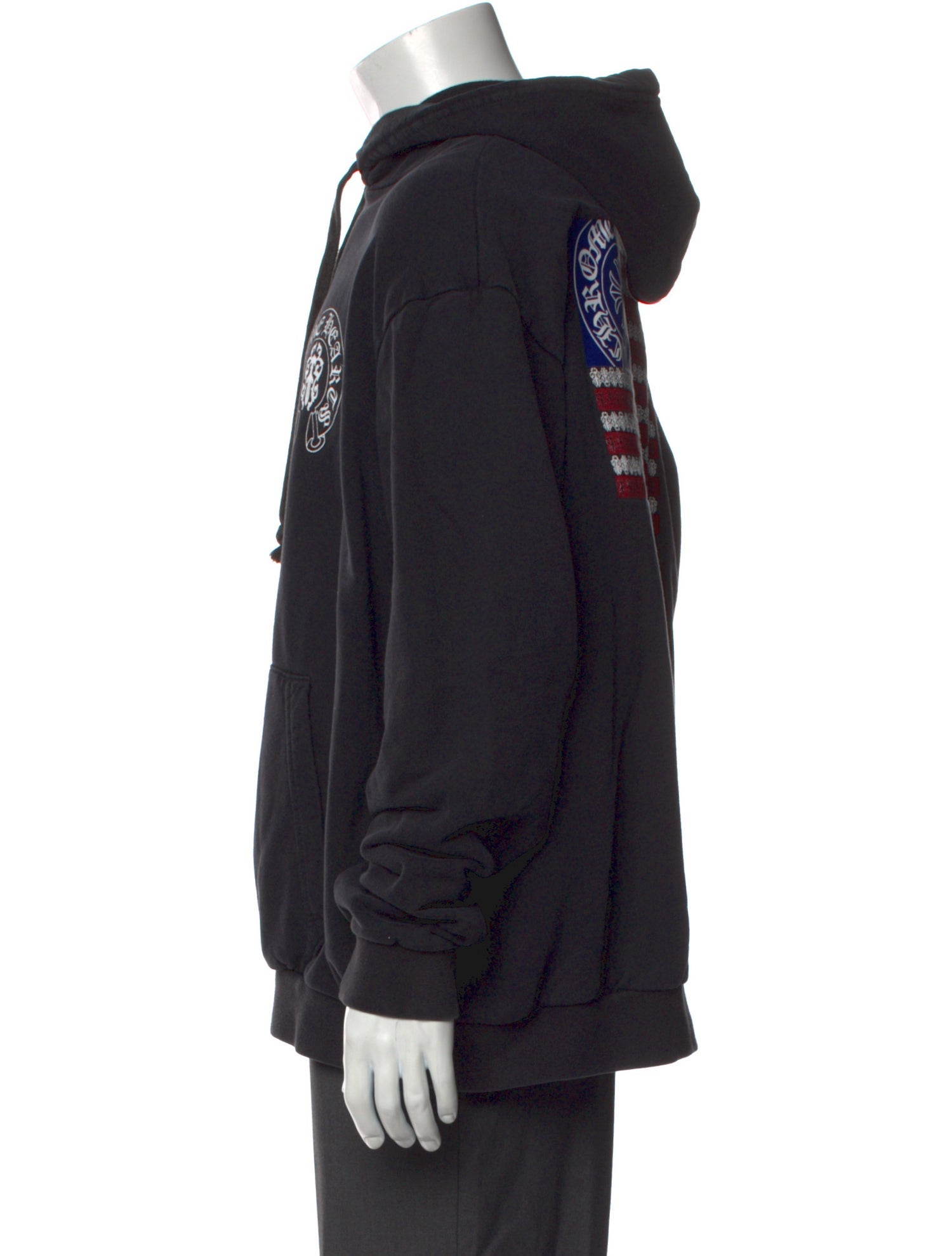 Chrome Hearts Signature Logo Dagger Flag Hoodie
