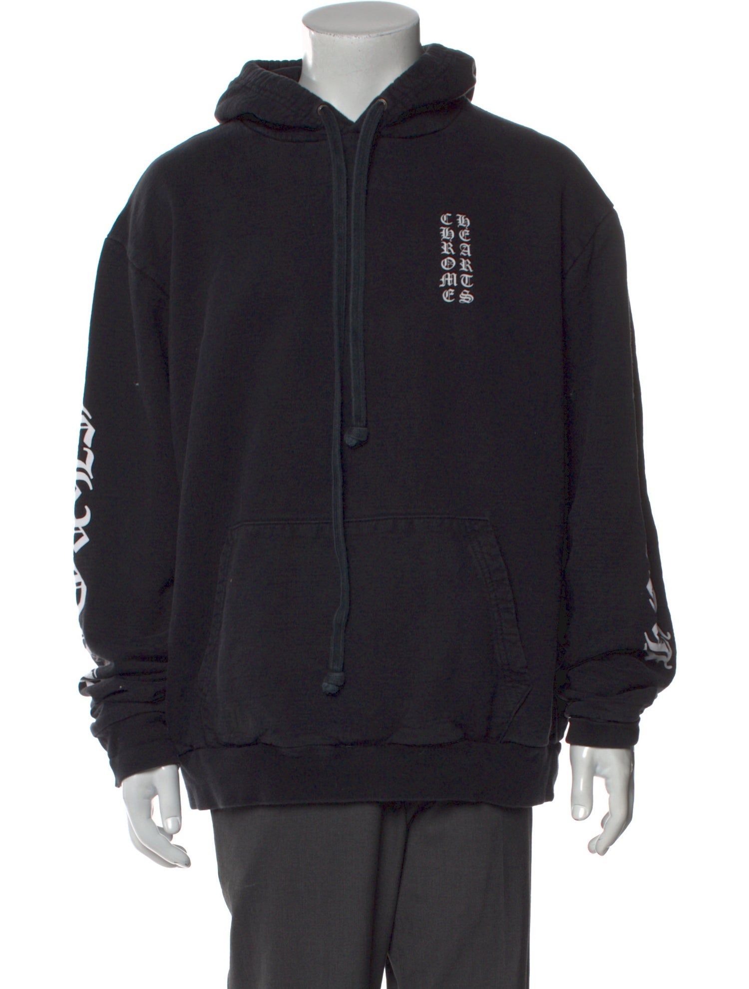 Chrome Hearts Scroll Logo Graphic Print Hoodie