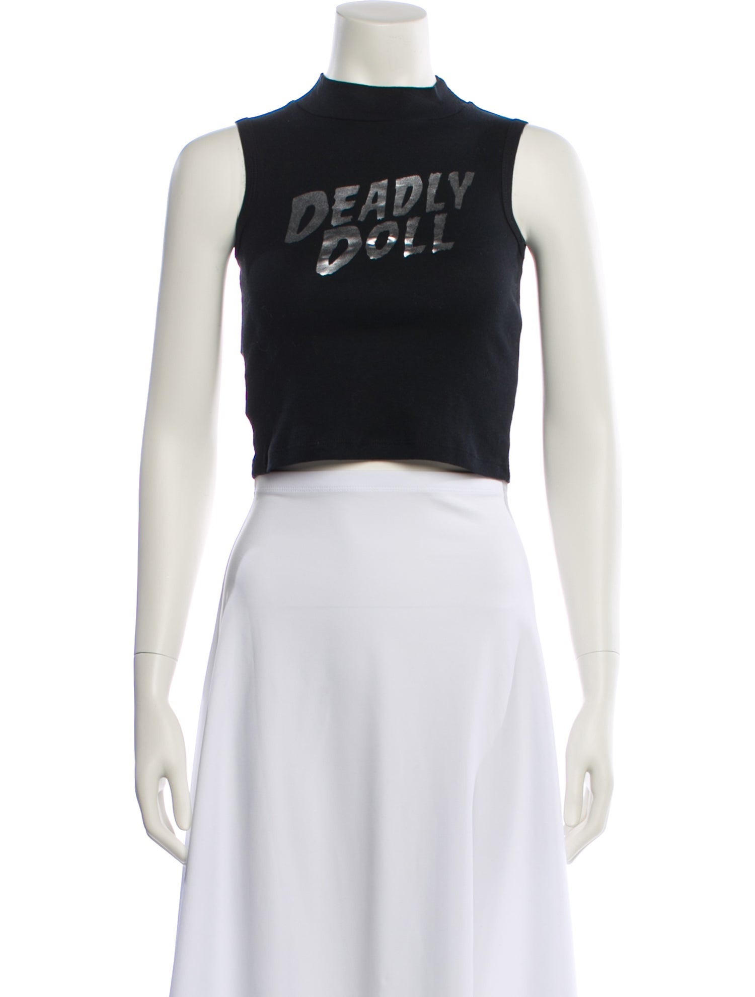 Chrome Hearts Deadly Doll Graphic Print Crop Top