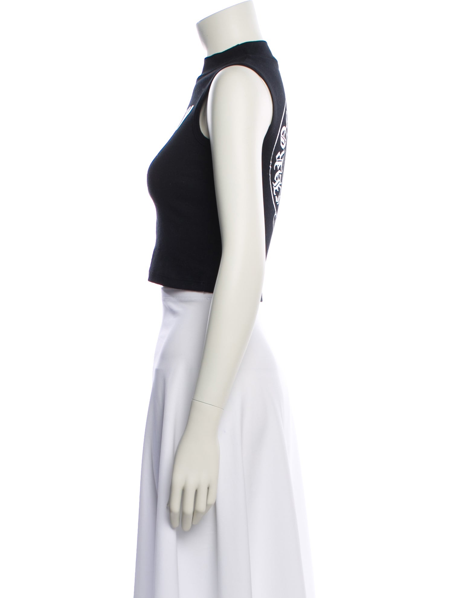 Chrome Hearts Deadly Doll Graphic Print Crop Top