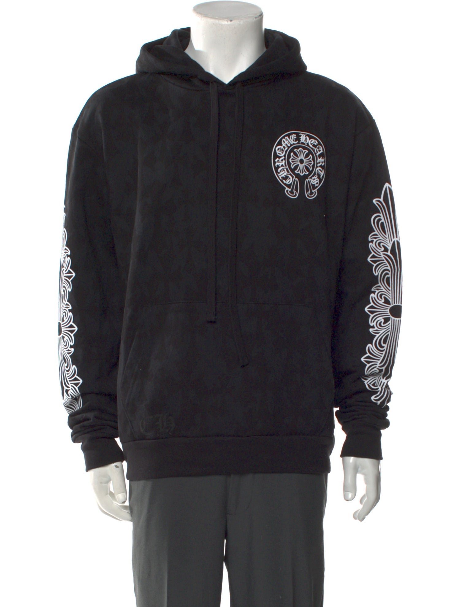 Chrome Hearts Graphic Print Crew Neck Hoodie