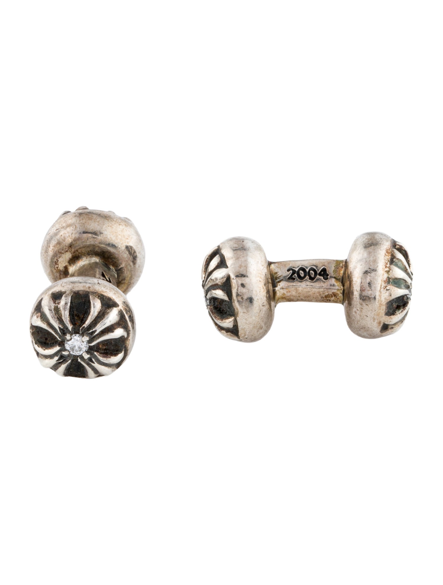 Chrome Hearts Diamond Maltese Cross Cufflinks