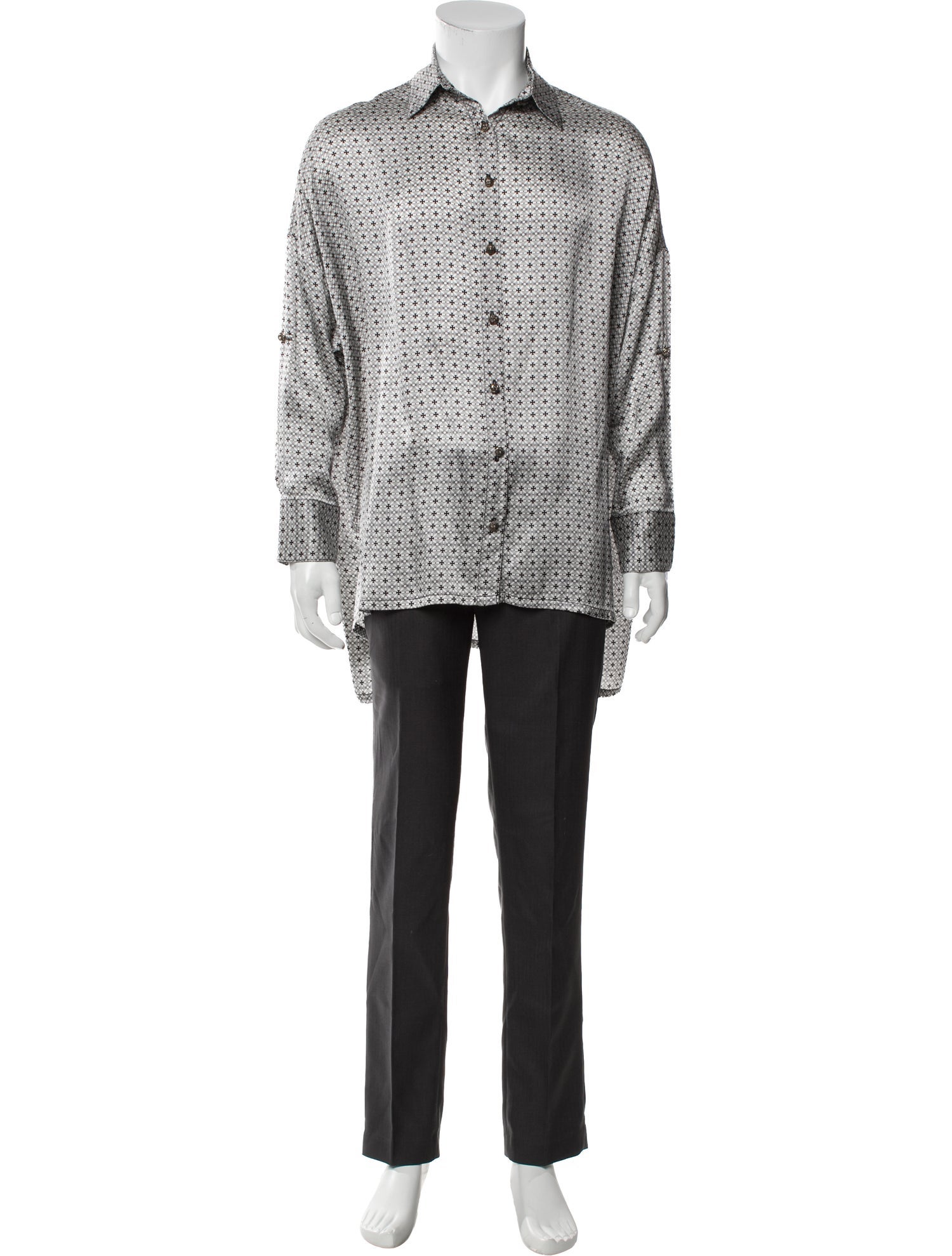 Chrome Hearts Maltese Cross Silk Shirt