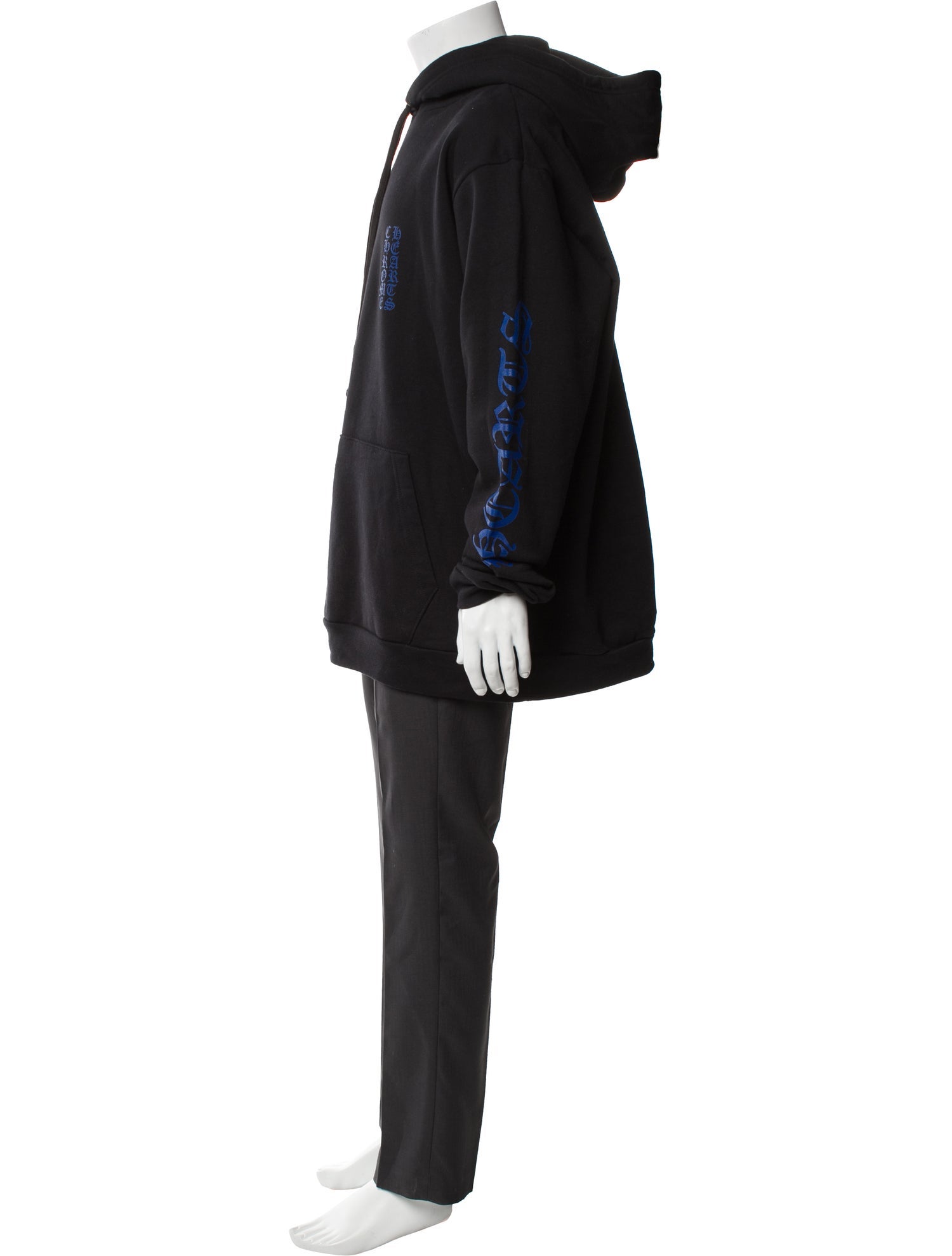 Chrome Hearts Vertical Logo Graphic Print Hoodie