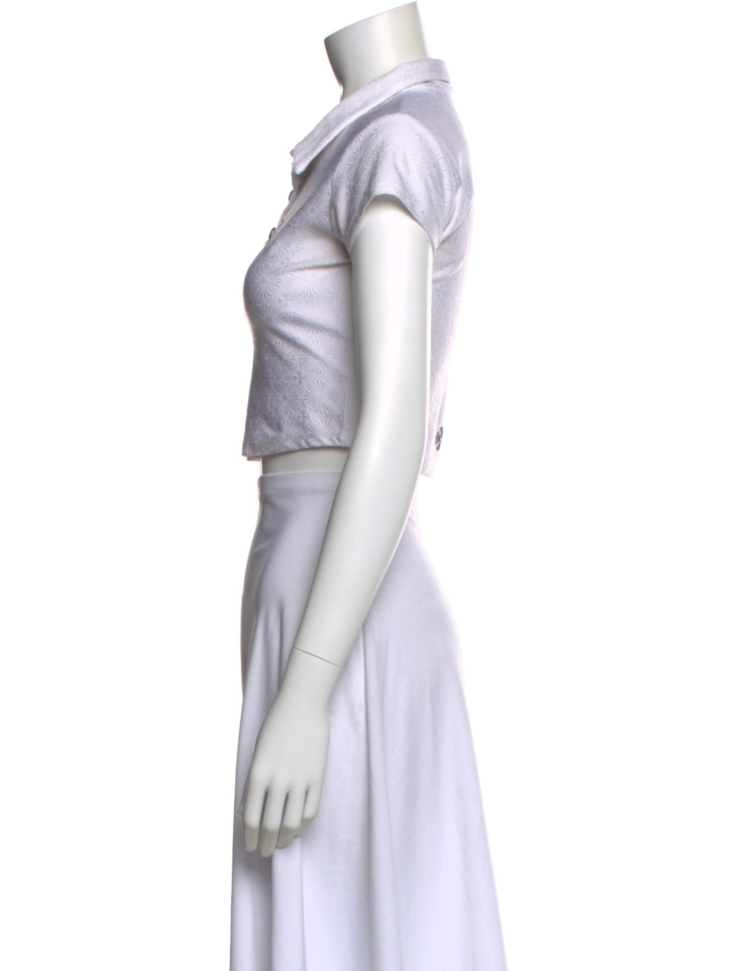 Chrome Hearts Monogram Cross Patterned Crop Top