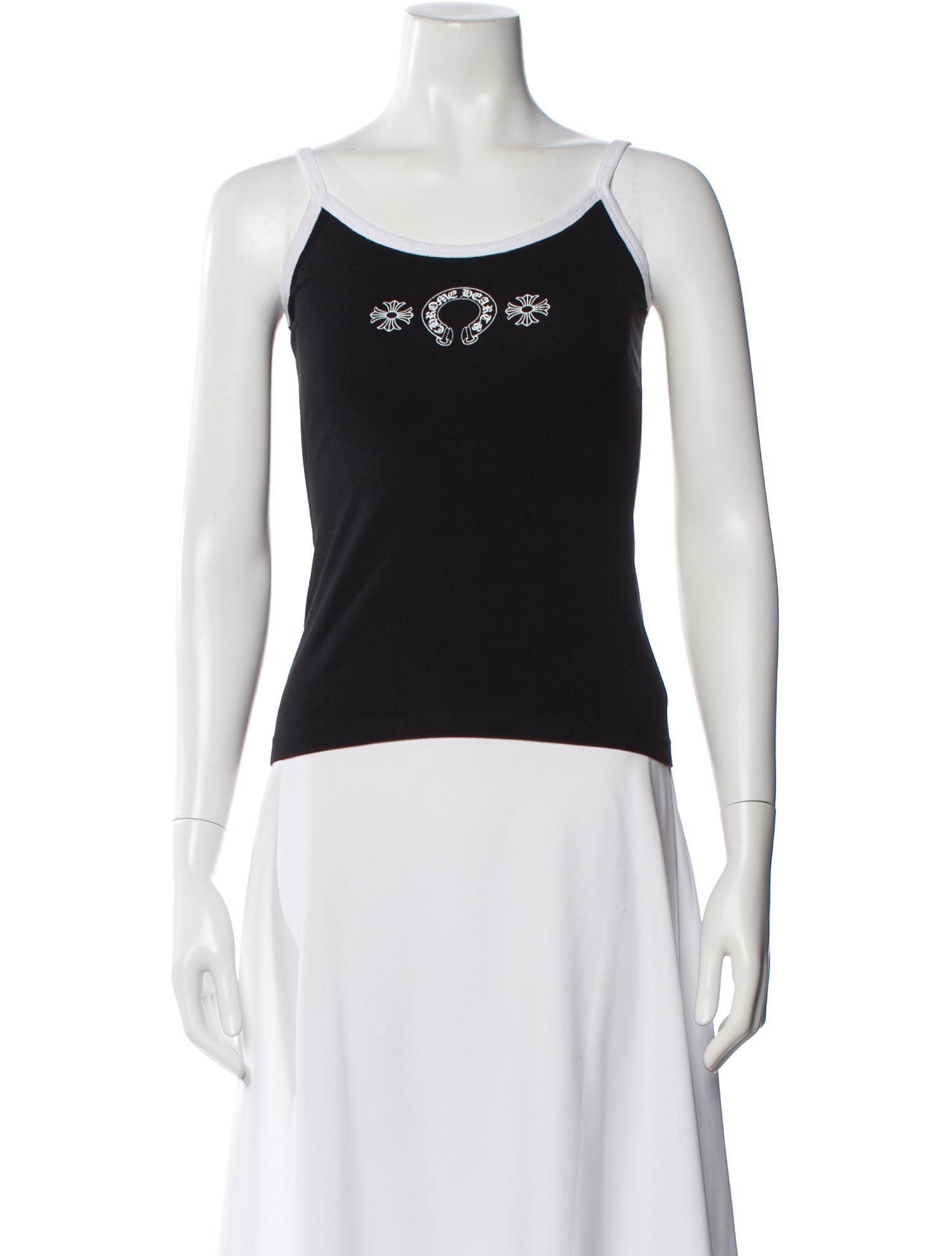 Chrome Hearts Graphic Print Scoop Neck Top