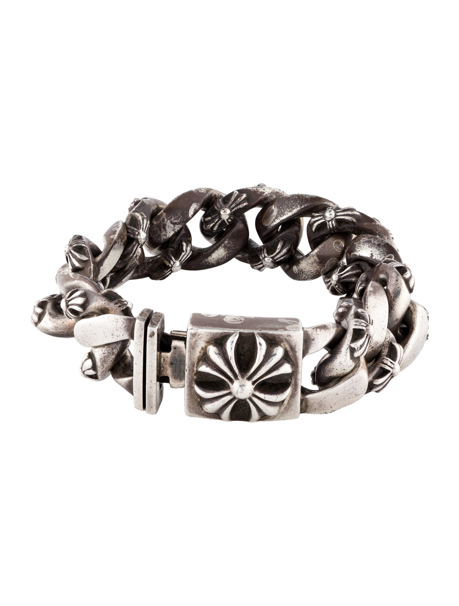 Chrome Hearts Maltese Cross Curb Link Bracelet