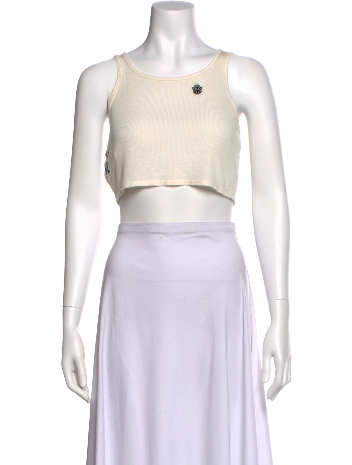 Chrome Hearts Dagger Crew Neck Crop Top