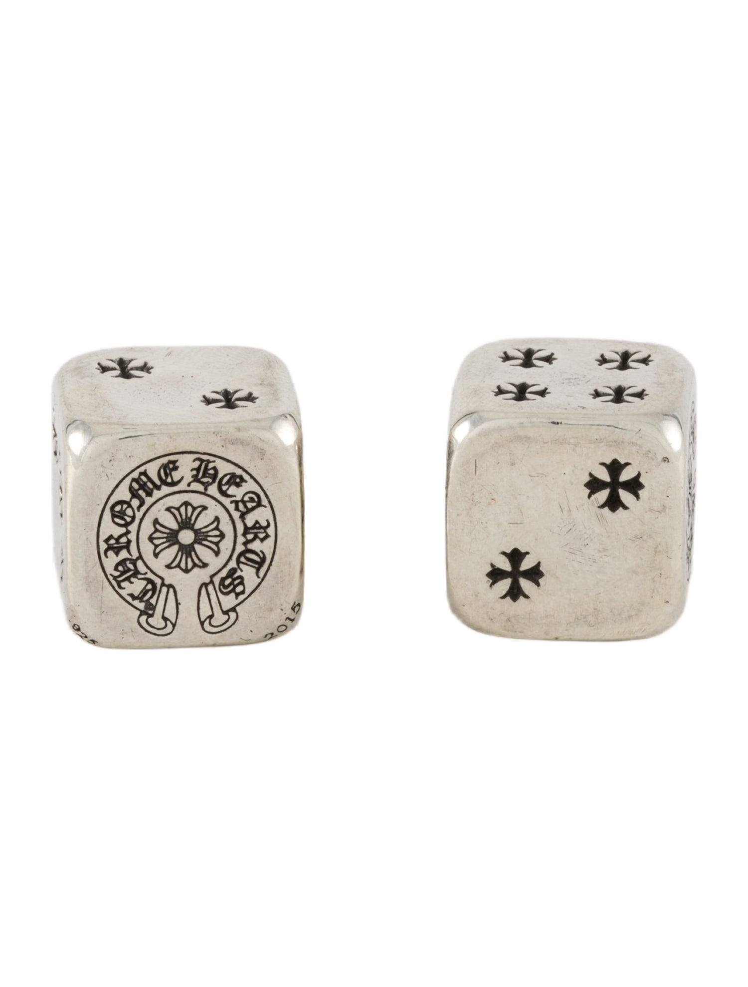 Chrome Hearts Pair Of Sterling Silver Dice