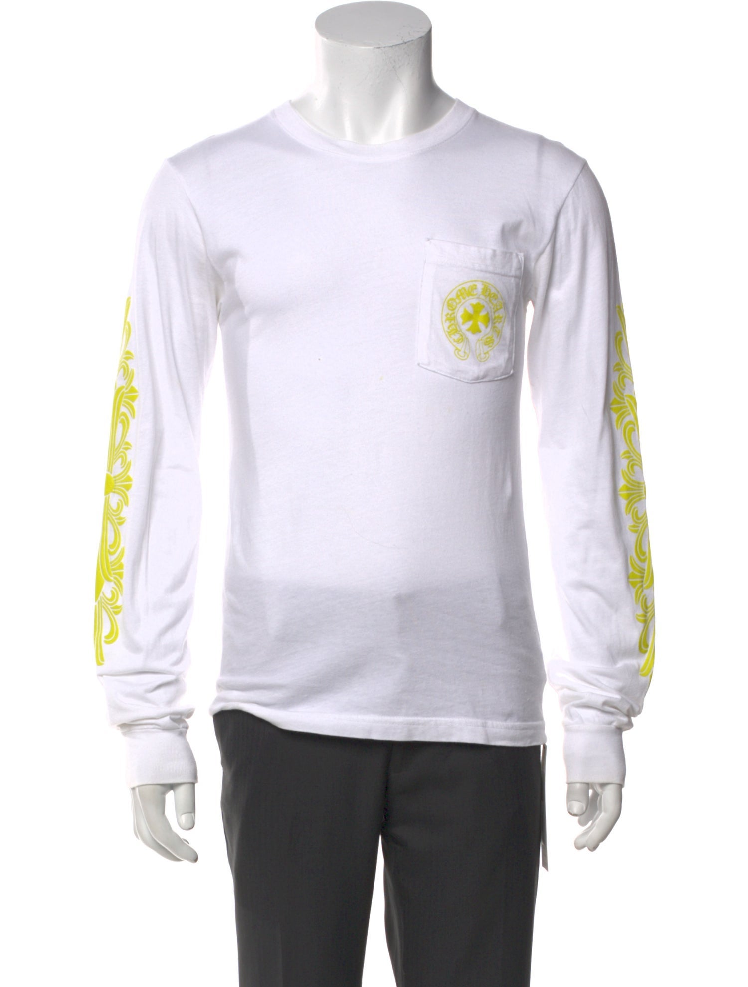 Chrome Hearts Floral Cross Graphic Print T-Shirt