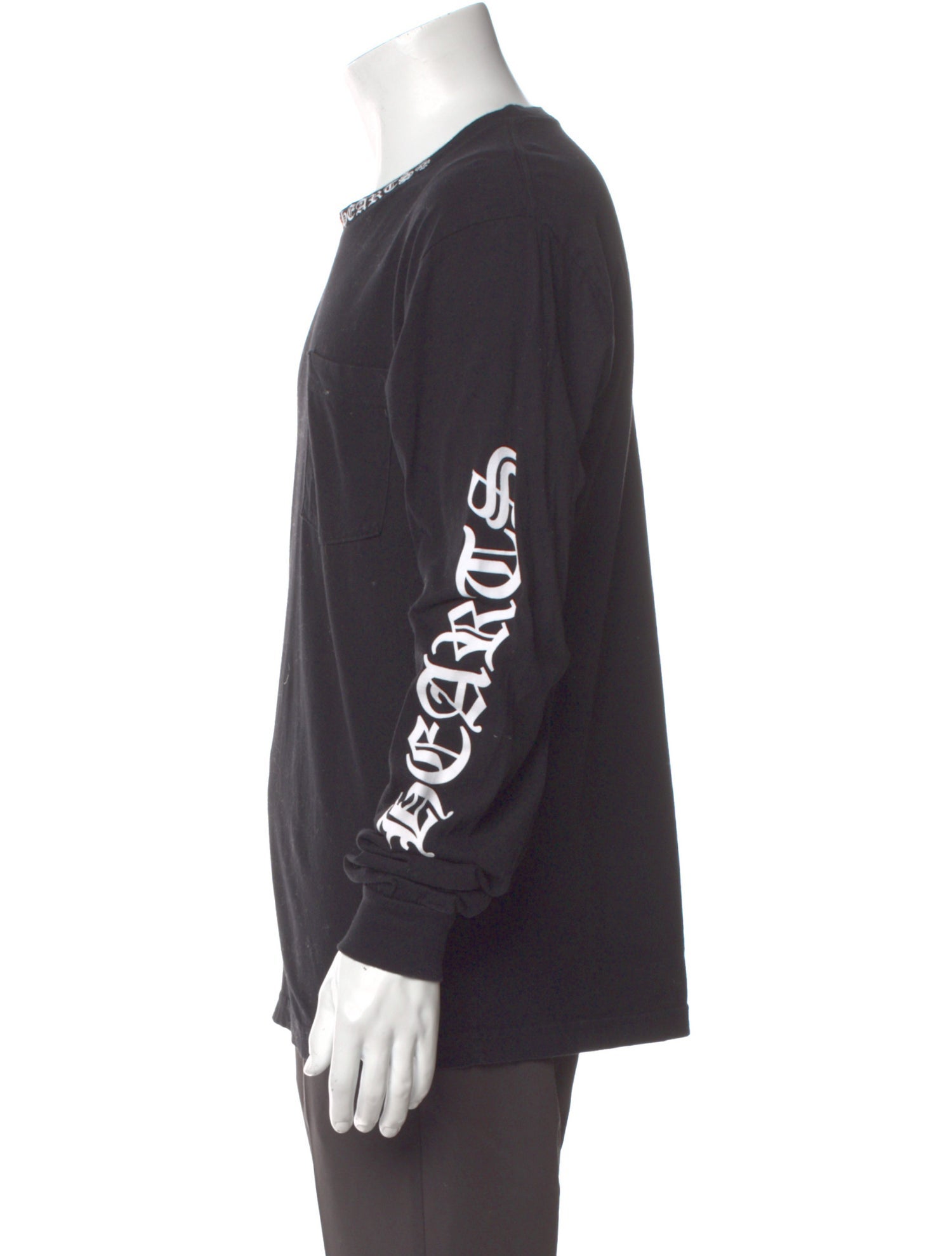 Chrome Hearts Neck Logo Graphic Print Henley