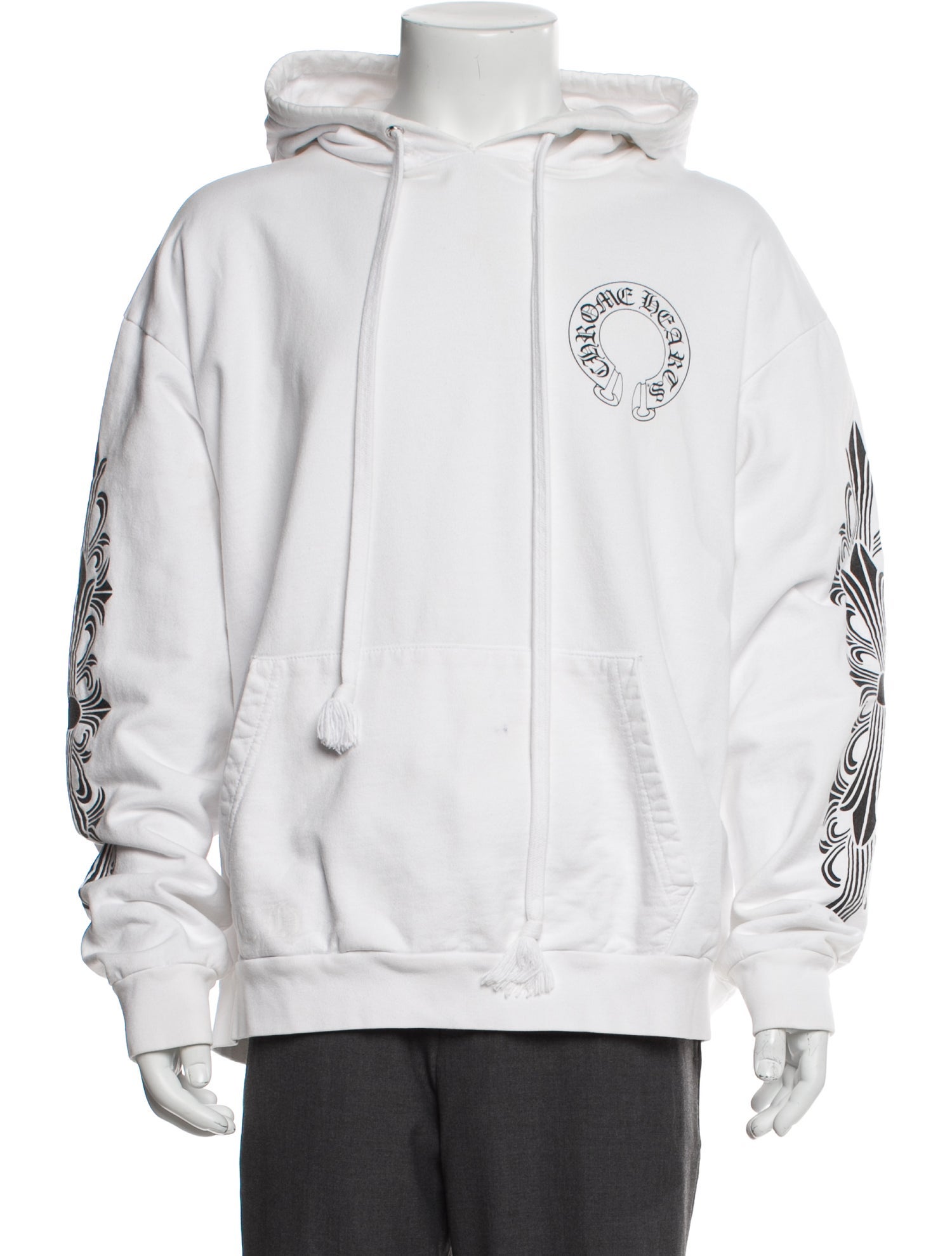 Chrome Hearts Floral Horseshoe Graphic Print Hoodie