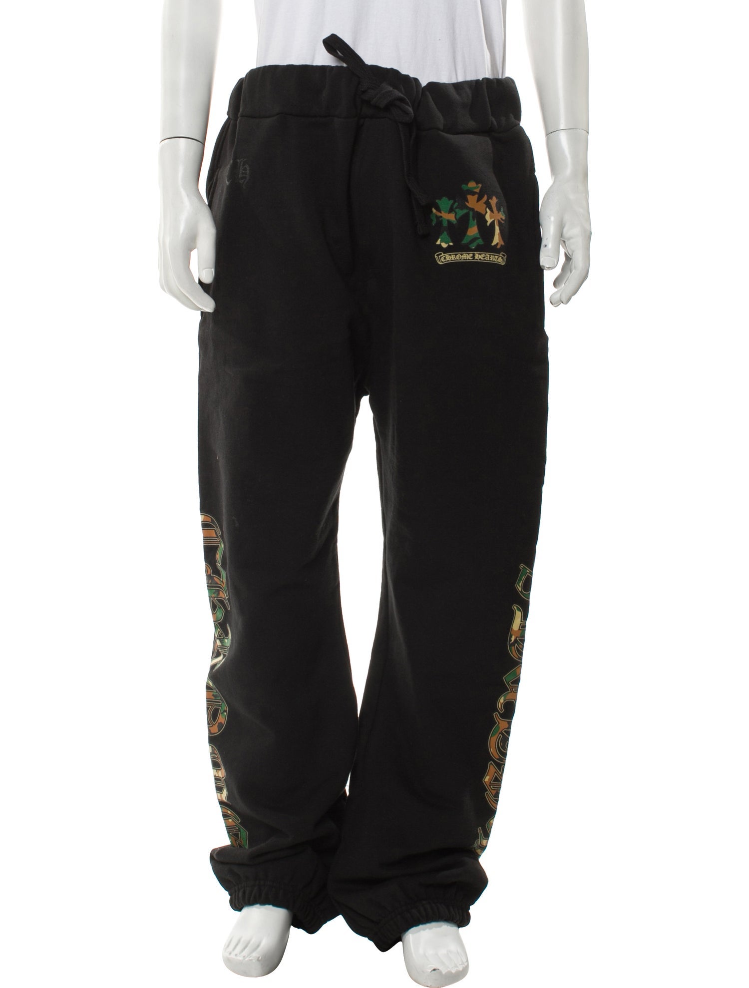 Chrome Hearts Triple Cross Graphic Print Lounge Bottoms