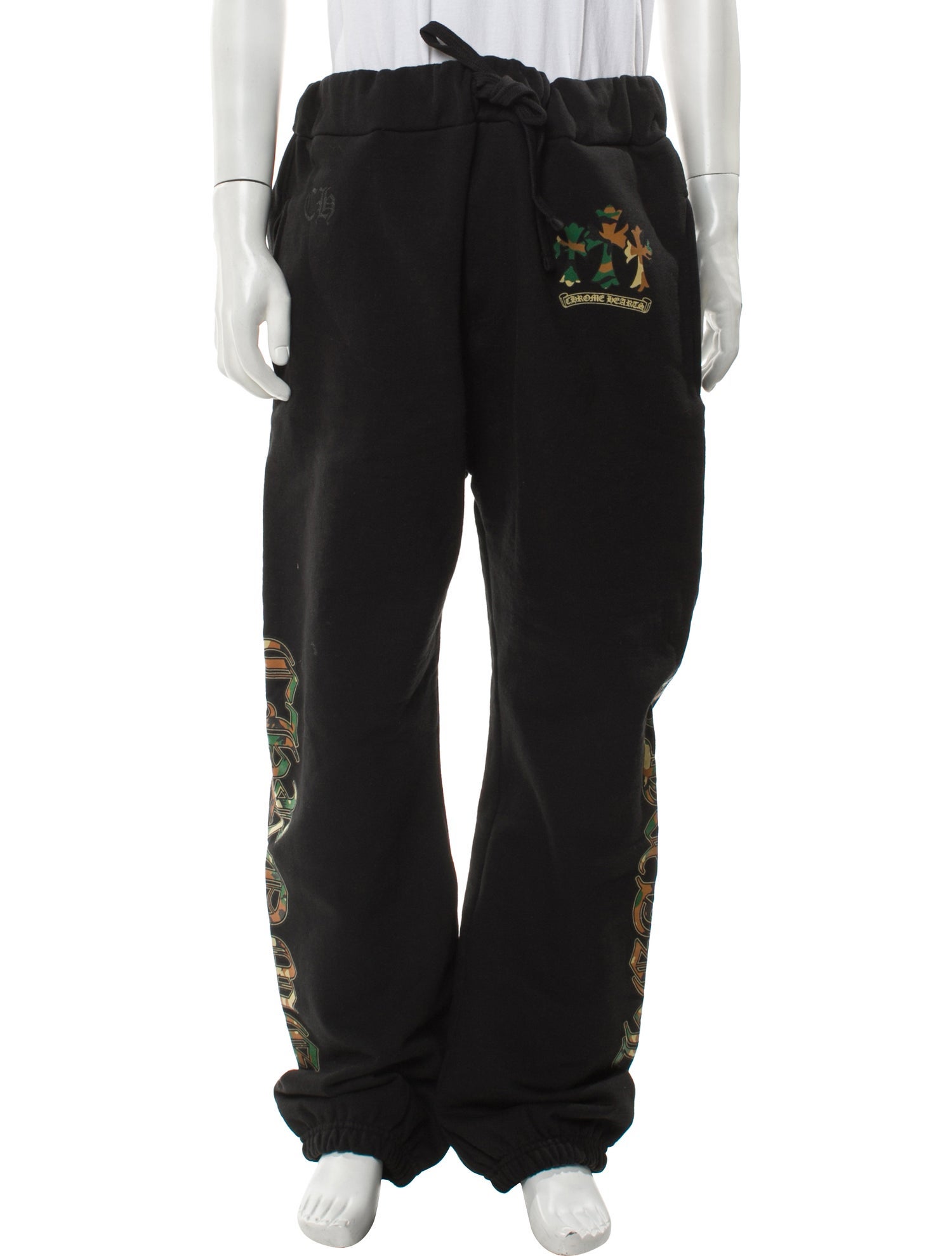 Chrome Hearts Triple Cross Graphic Print Lounge Bottoms