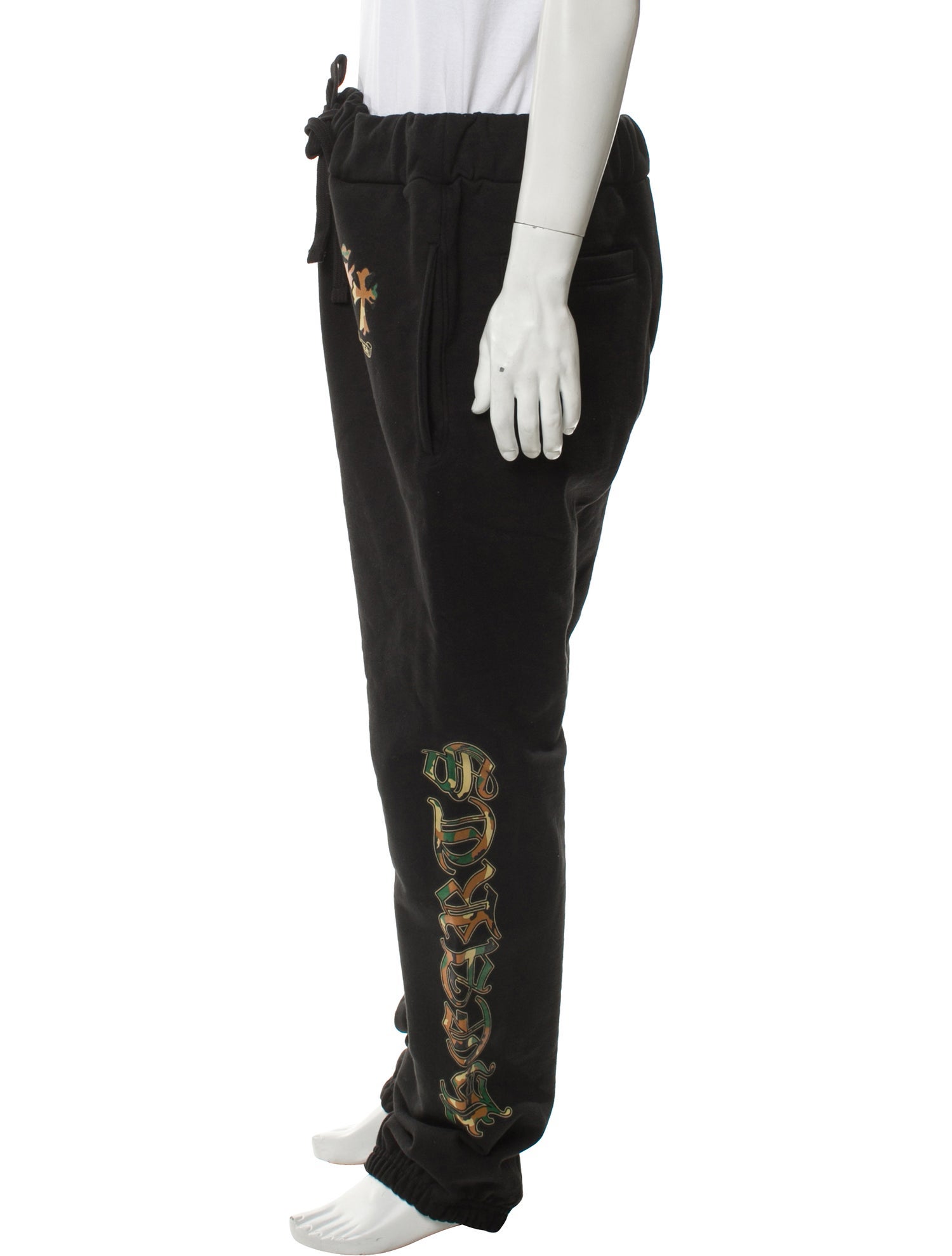 Chrome Hearts Triple Cross Graphic Print Lounge Bottoms