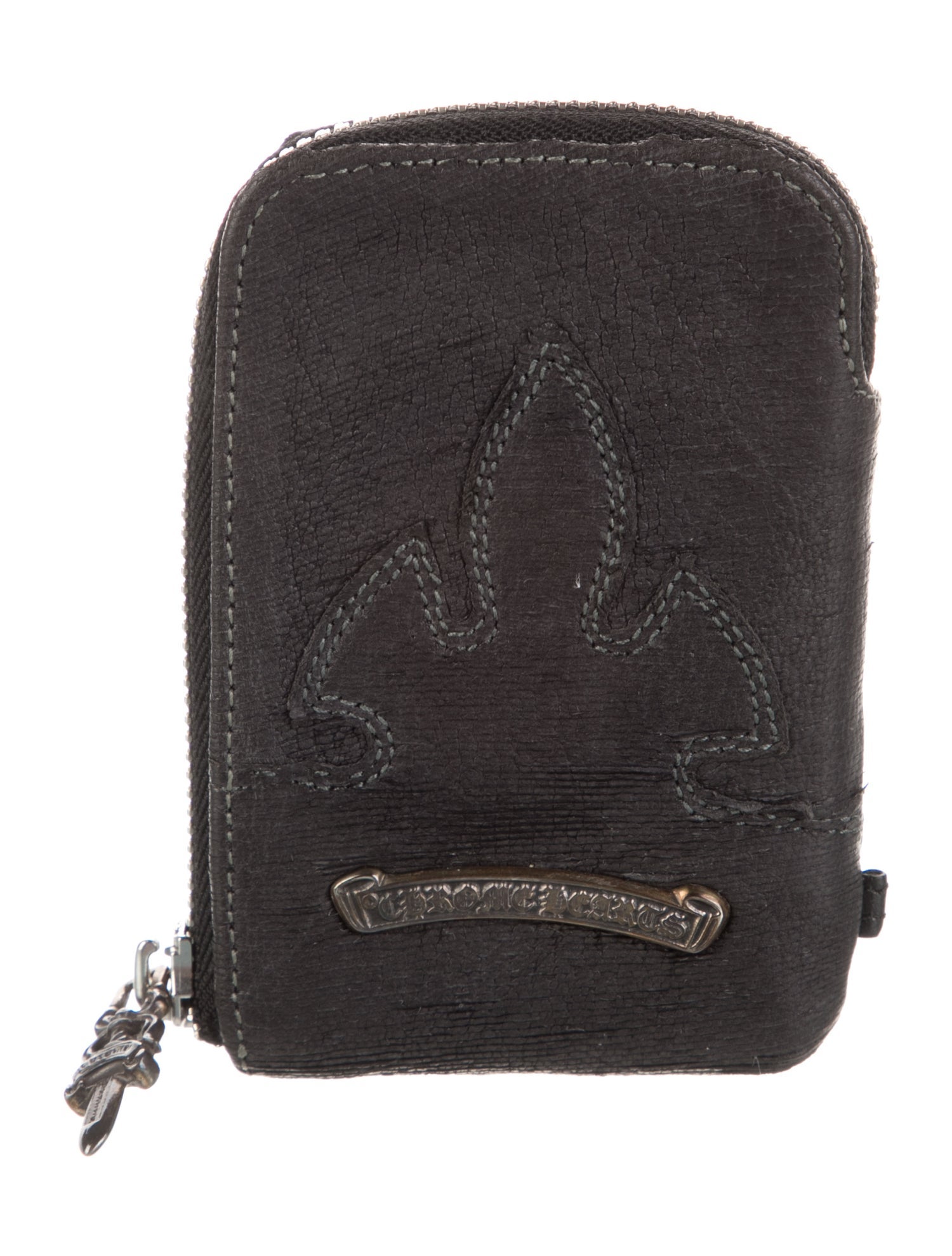 Chrome Hearts Fleur de Lis Leather Coin Pouch