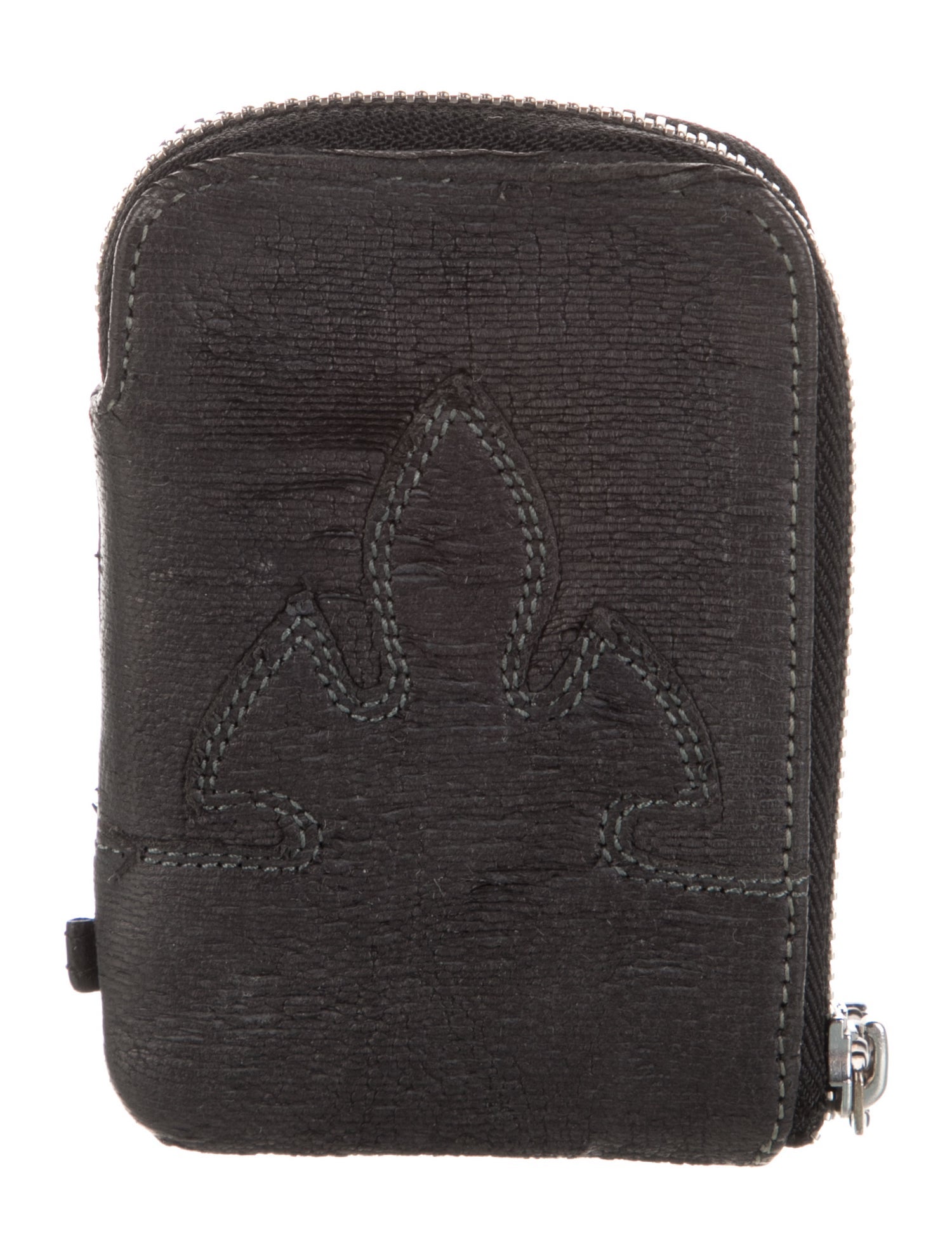 Chrome Hearts Fleur de Lis Leather Coin Pouch