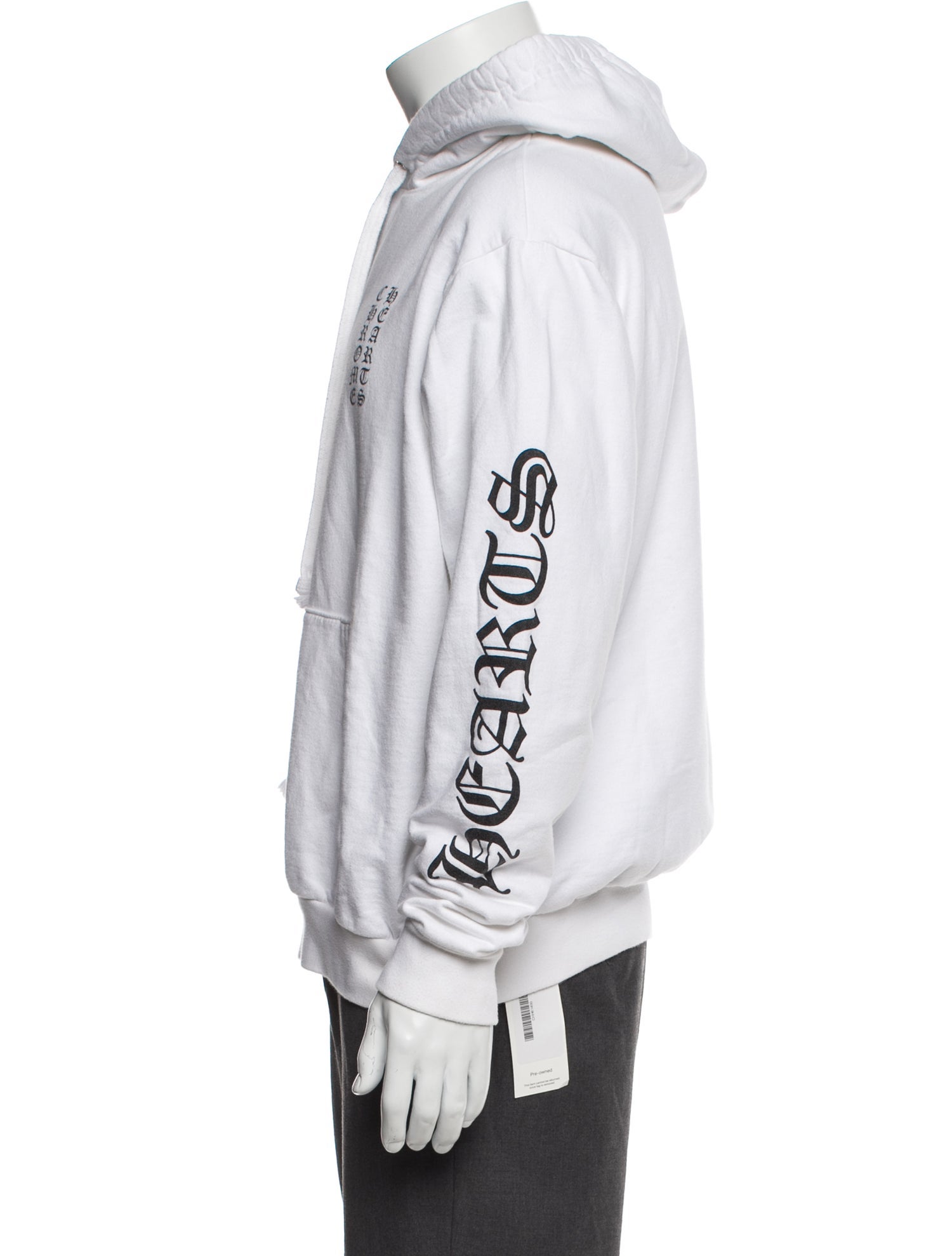 Chrome Hearts Vertical Logo Graphic Print Hoodie