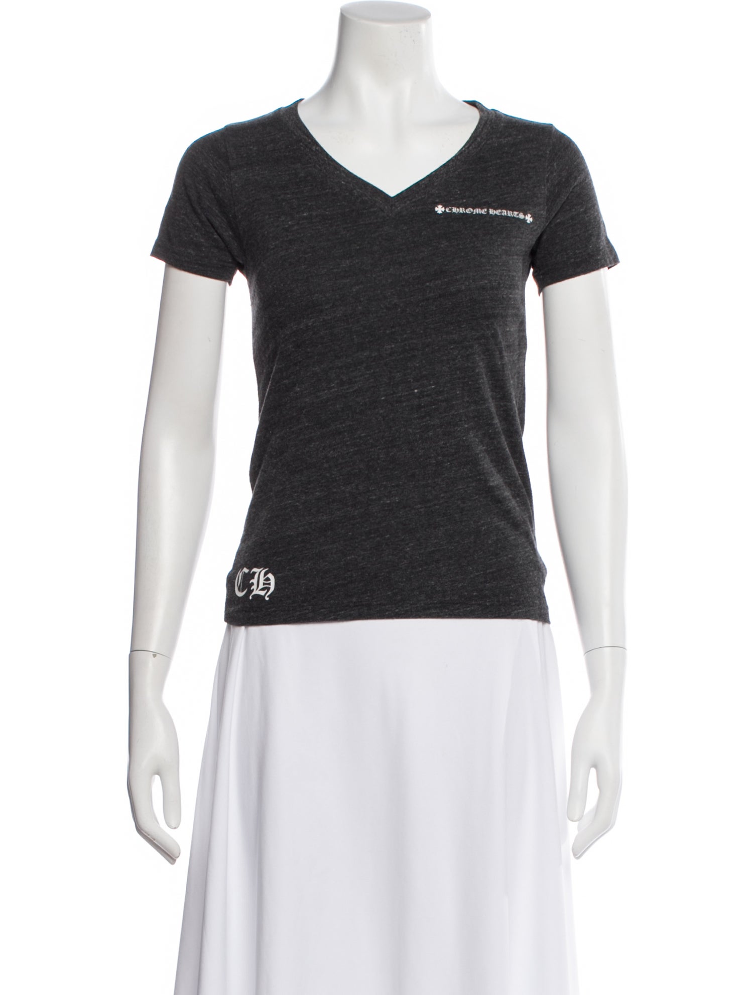 Chrome Hearts V-Neck Short Sleeve T-Shirt