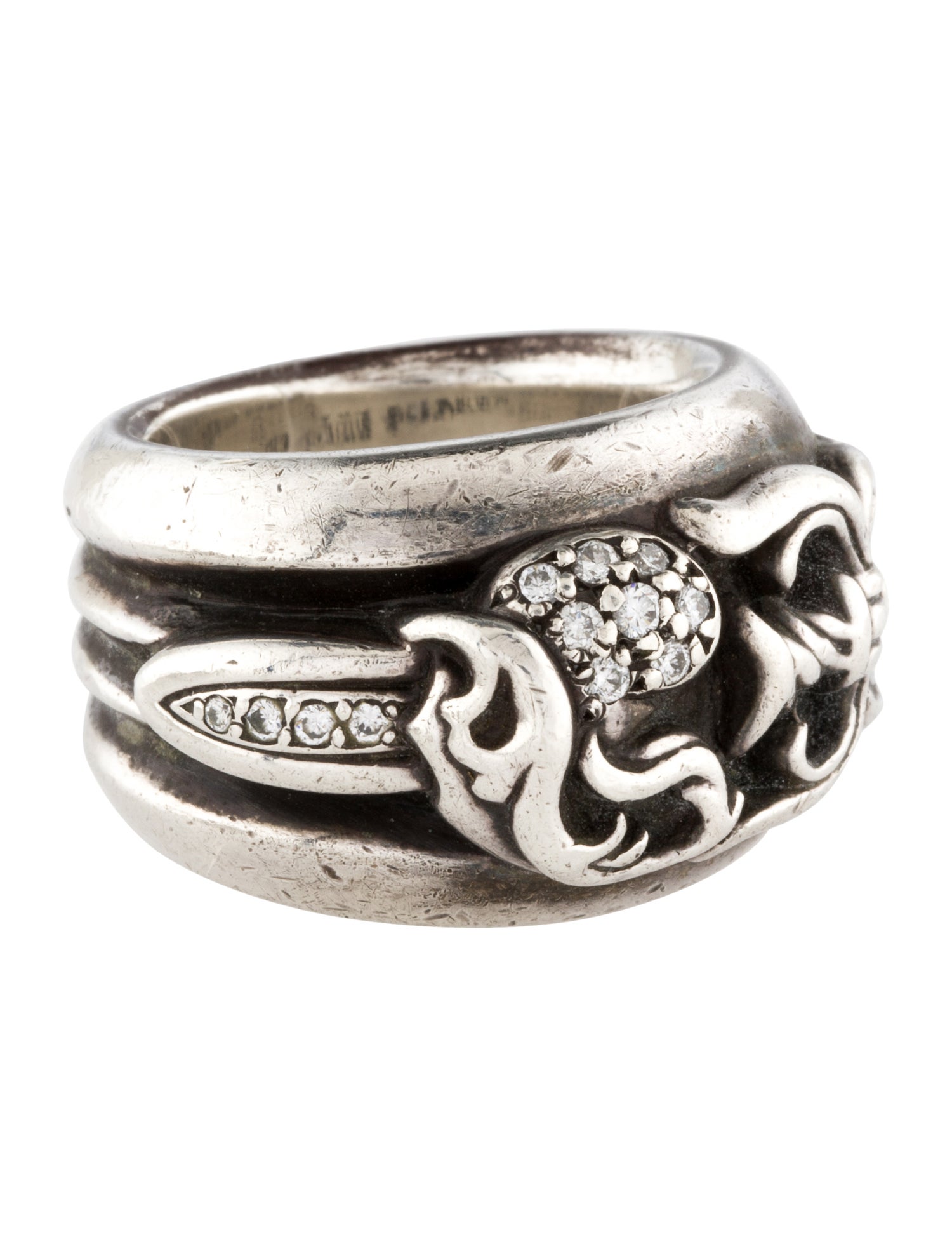 Chrome Hearts Diamond Dagger Ring