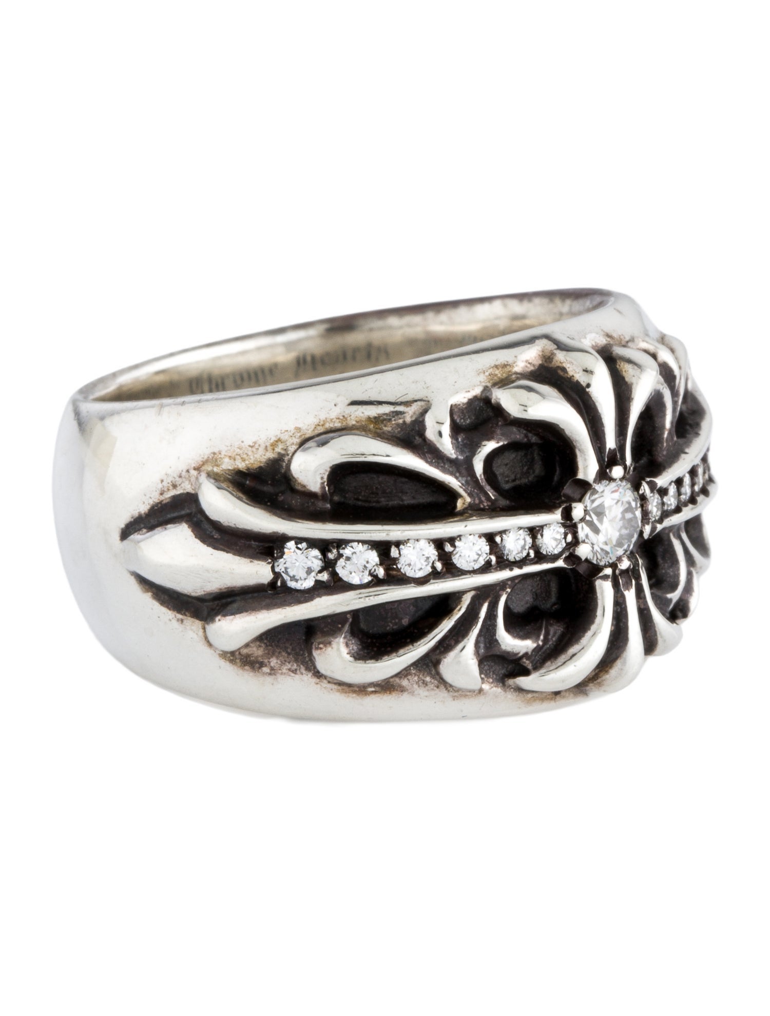 Chrome Hearts Vintage Diamond Maltese Cross Ring