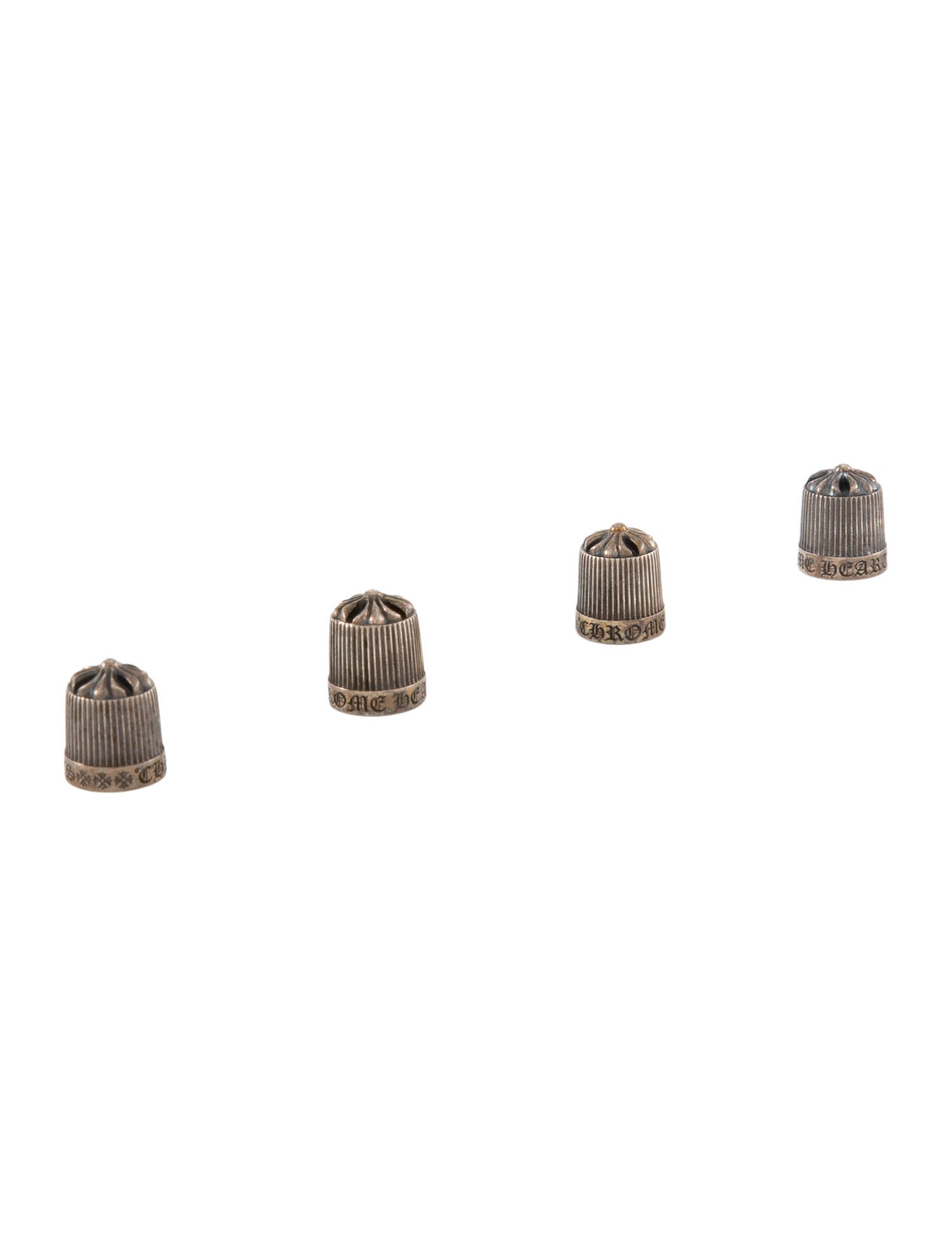 Chrome Hearts Sterling Set of 4 Valve Caps