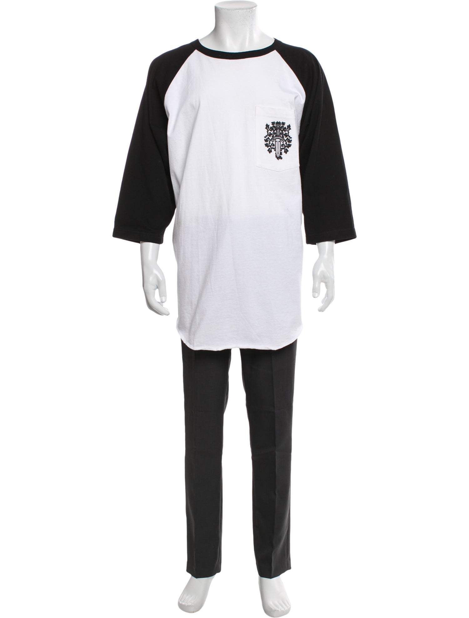 Chrome Hearts Baseball Dagger Colorblock Pattern T-Shirt