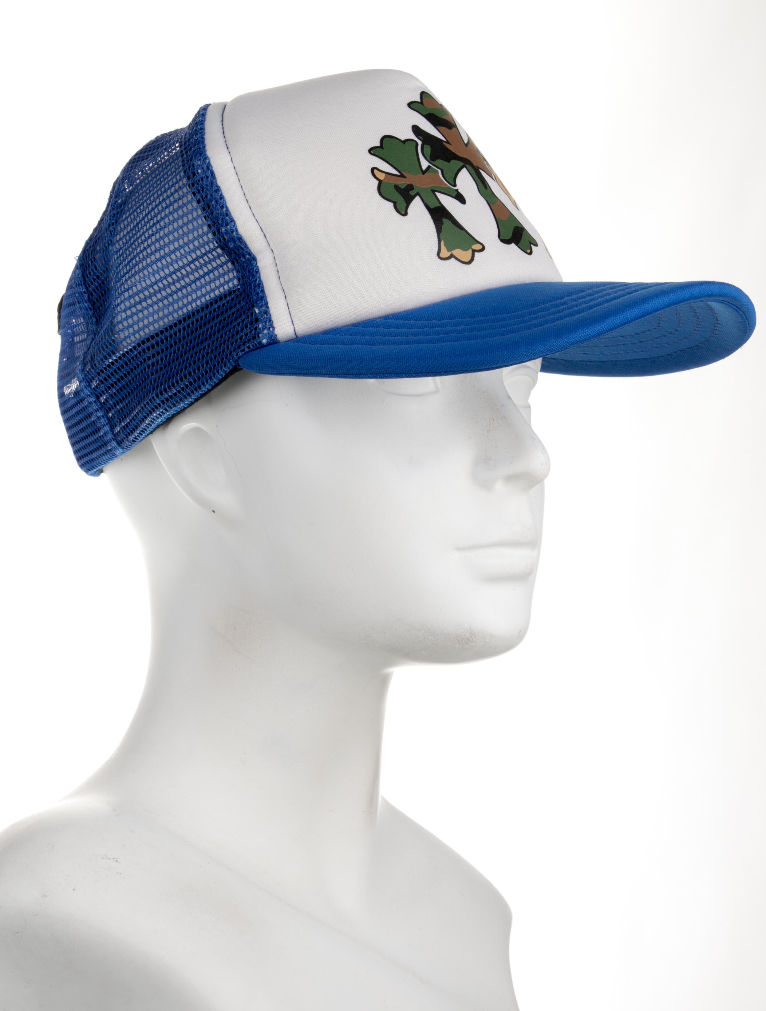 Chrome Hearts Camo Cemetery Cross Trucker Hat