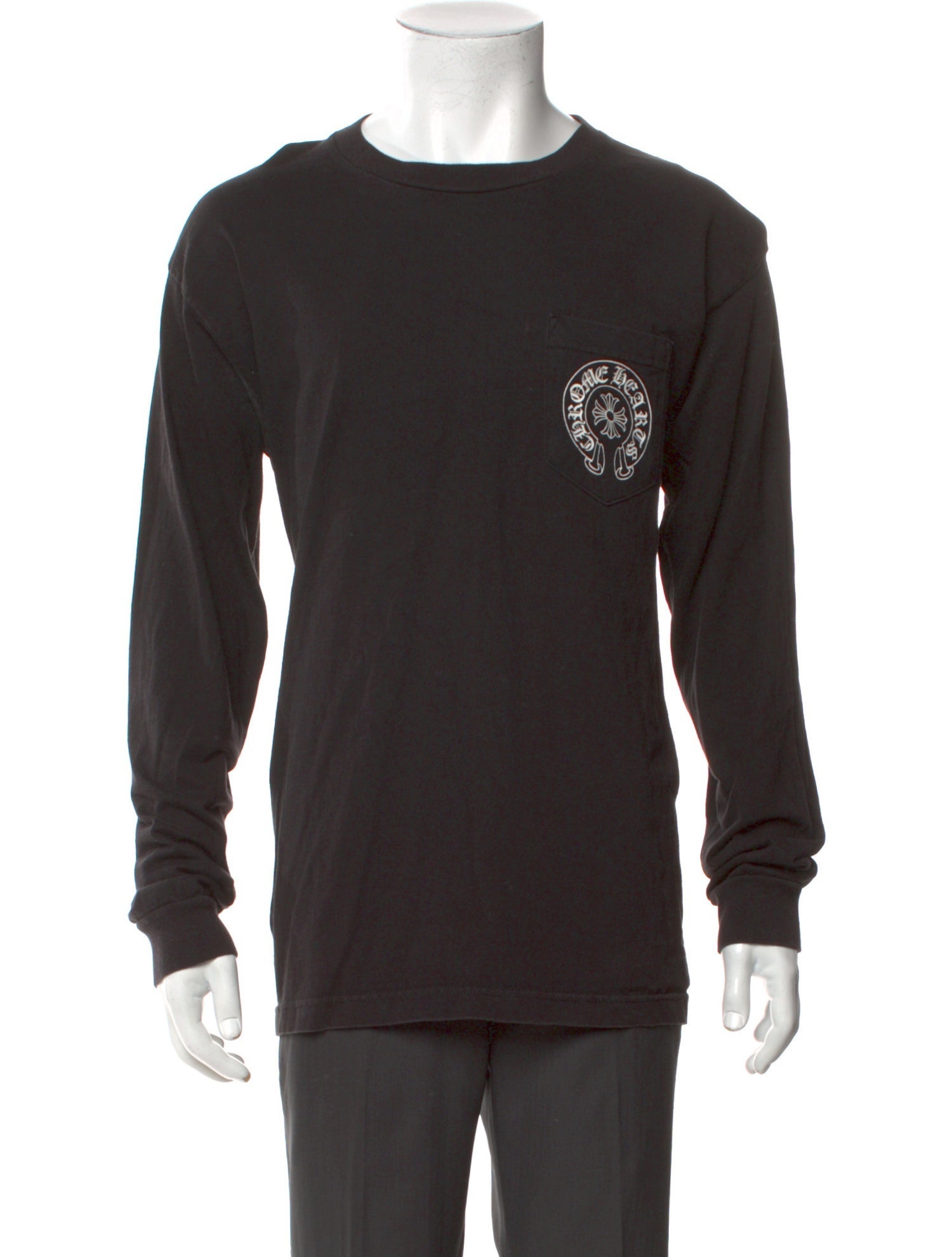 Chrome Hearts Paris Scroll Logo L/S Graphic Print T-Shirt